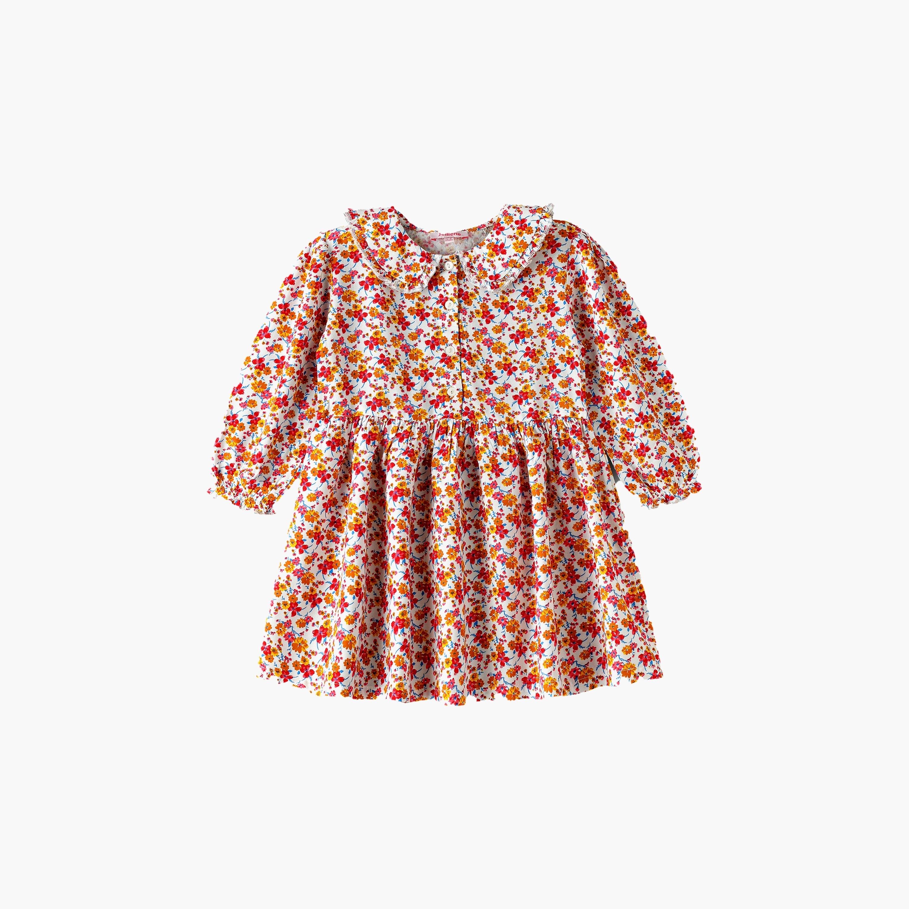 UniqKidz Floral Printed Long Sleeves Dress-girls-clothing-dressesandjumpsuits-image-1