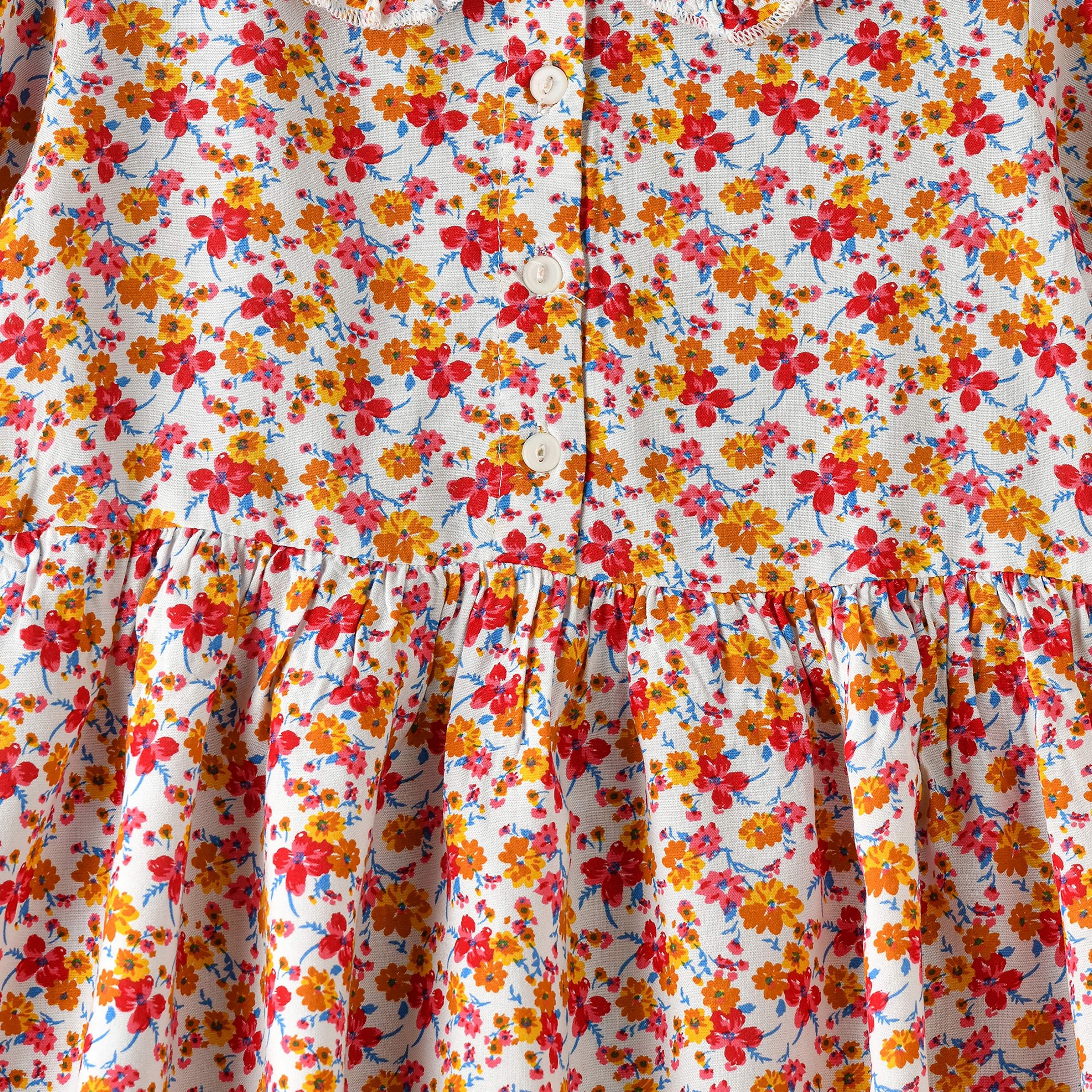 UniqKidz Floral Printed Long Sleeves Dress-girls-clothing-dressesandjumpsuits-image-3