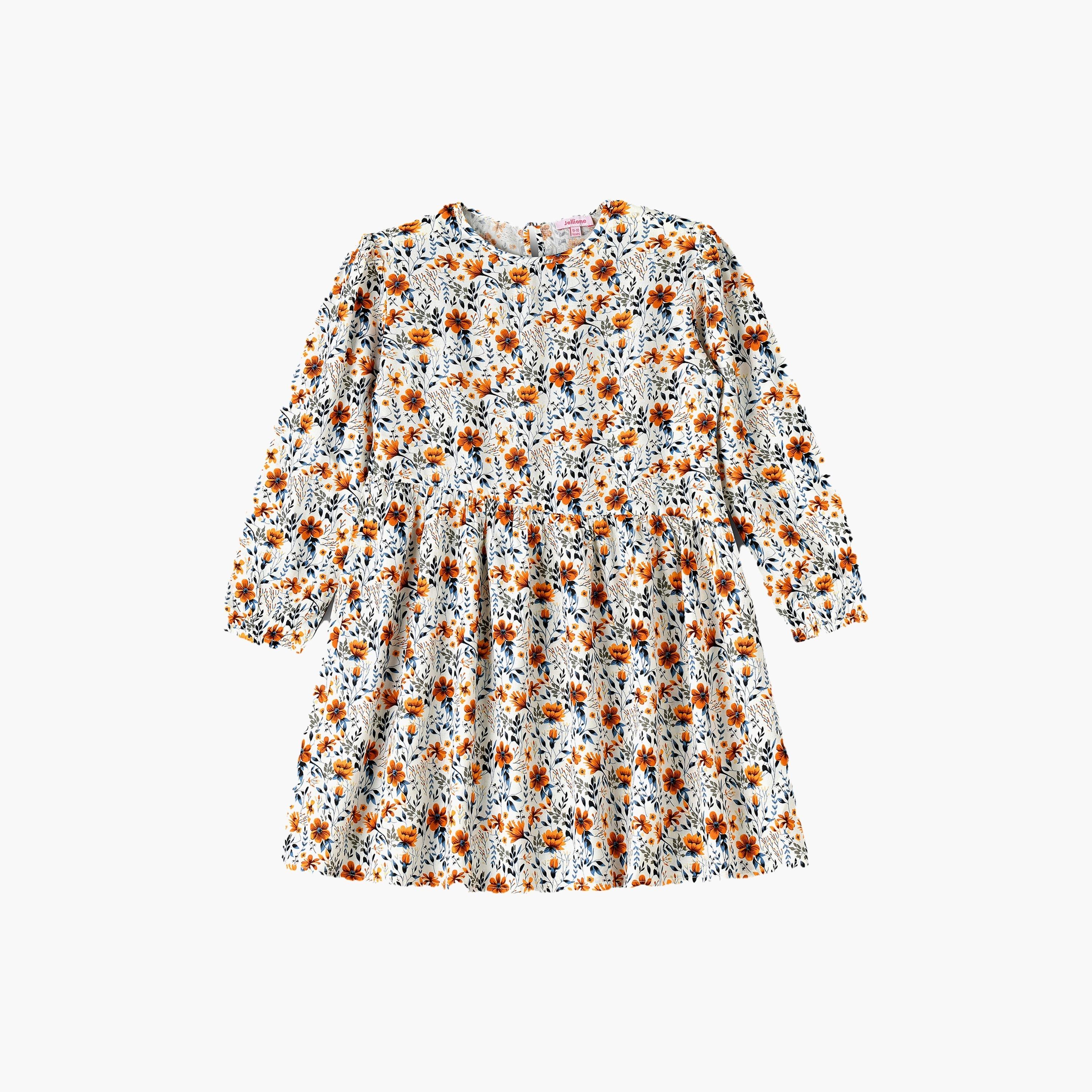 UniqKidz Floral Printed Long Sleeves Dress-girls-clothing-dressesandjumpsuits-image-1