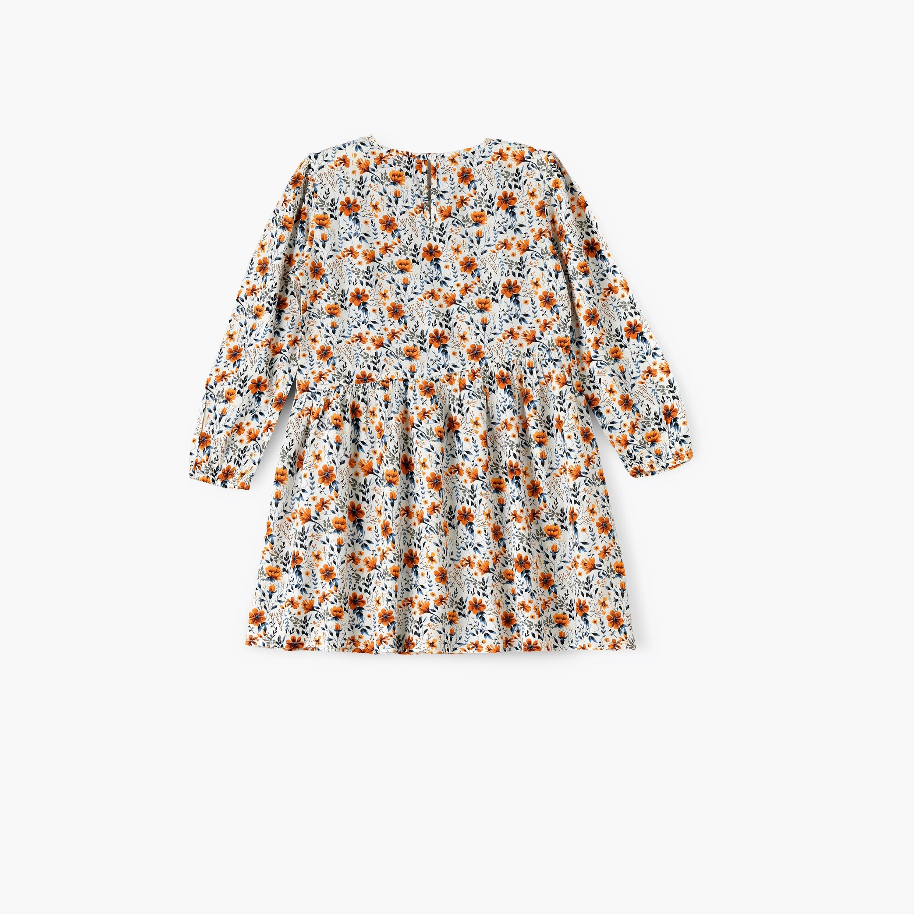 UniqKidz Floral Printed Long Sleeves Dress-girls-clothing-dressesandjumpsuits-image-2