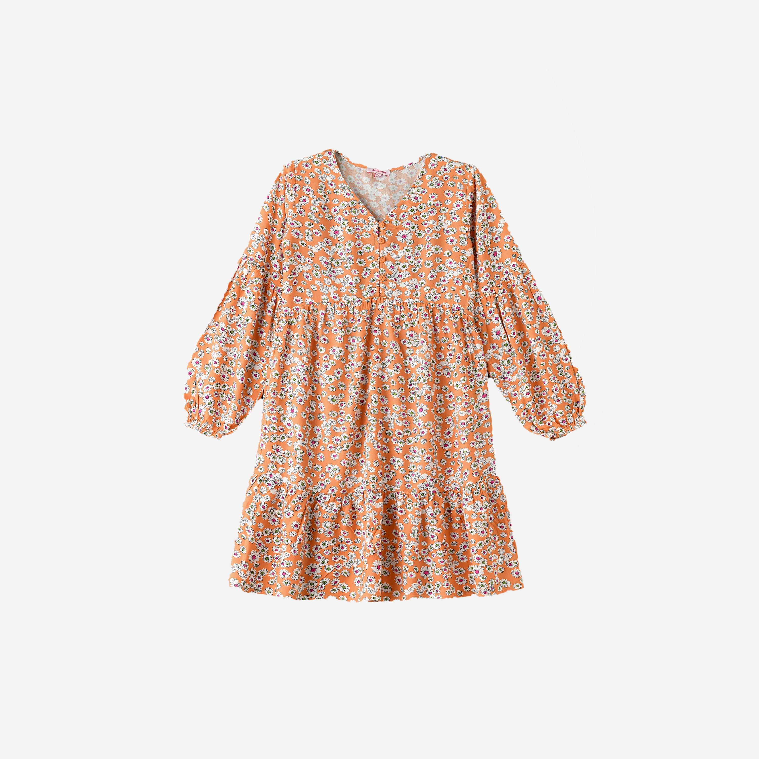UniqKidz Floral Printed Long Sleeves Dress-girls-clothing-dressesandjumpsuits-image-1