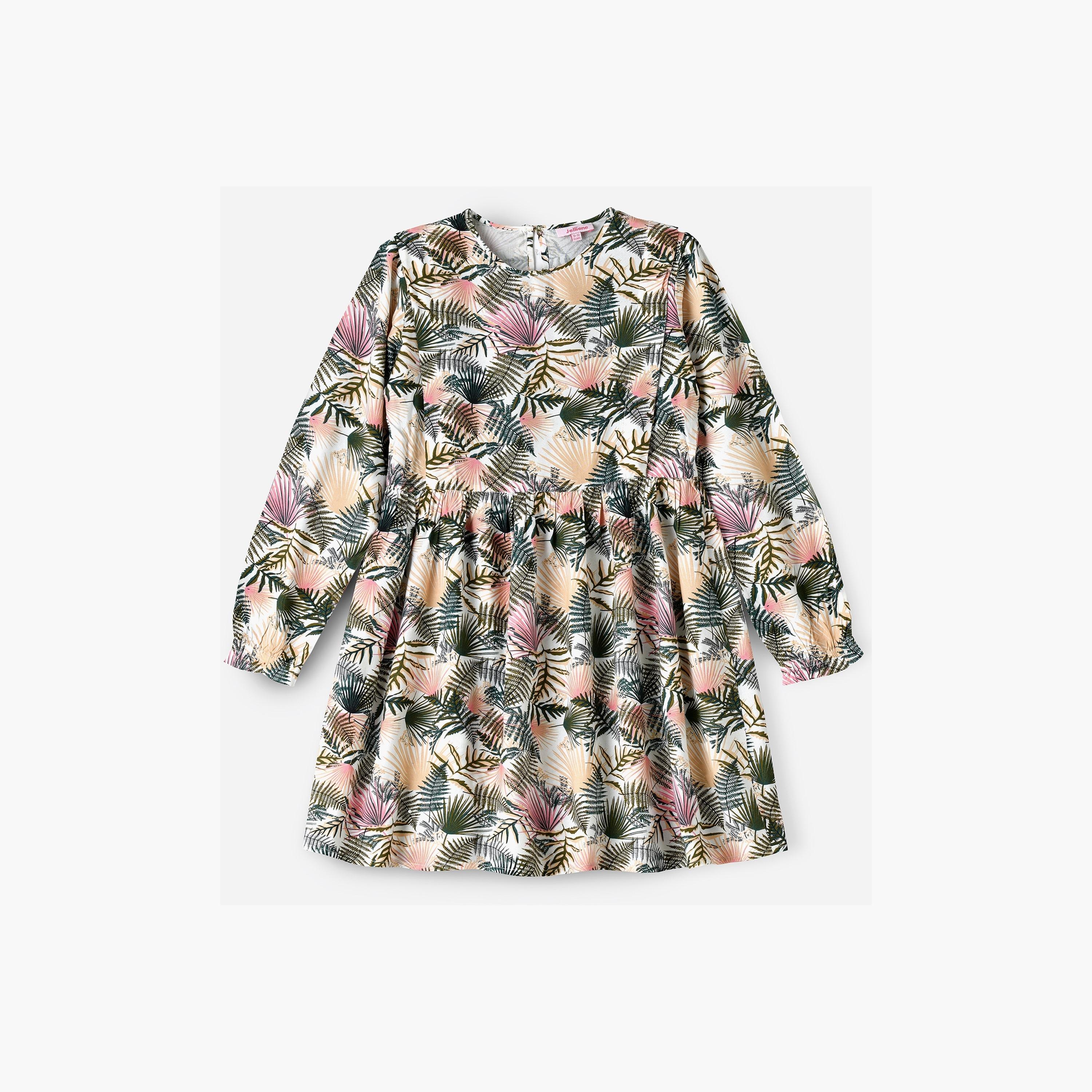 UniqKidz Printed Long Sleeves Dress-girls-clothing-dressesandjumpsuits-image-1