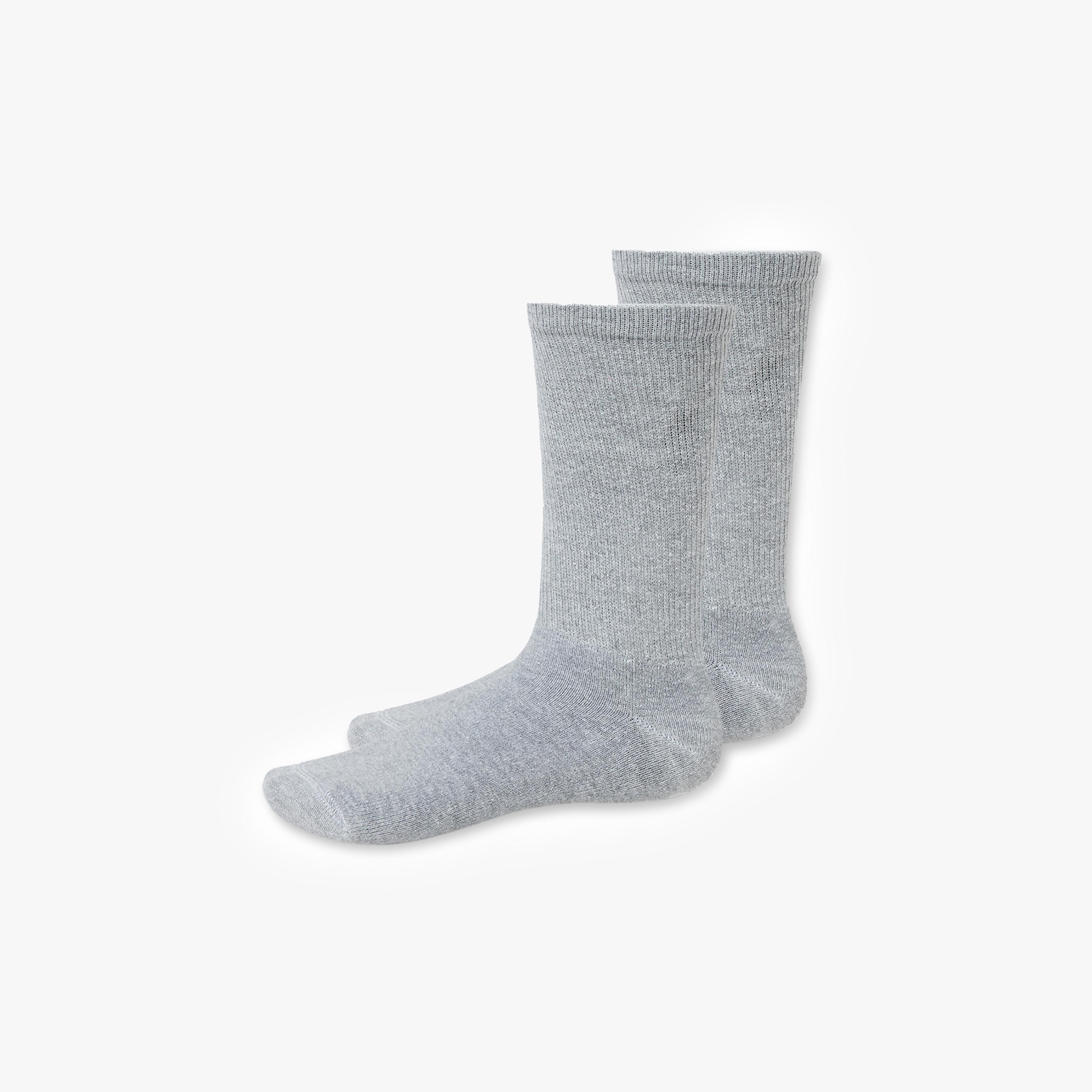 Hanes Pack of 6 Plain Crew Length Men's Socks-men-socks-image-2
