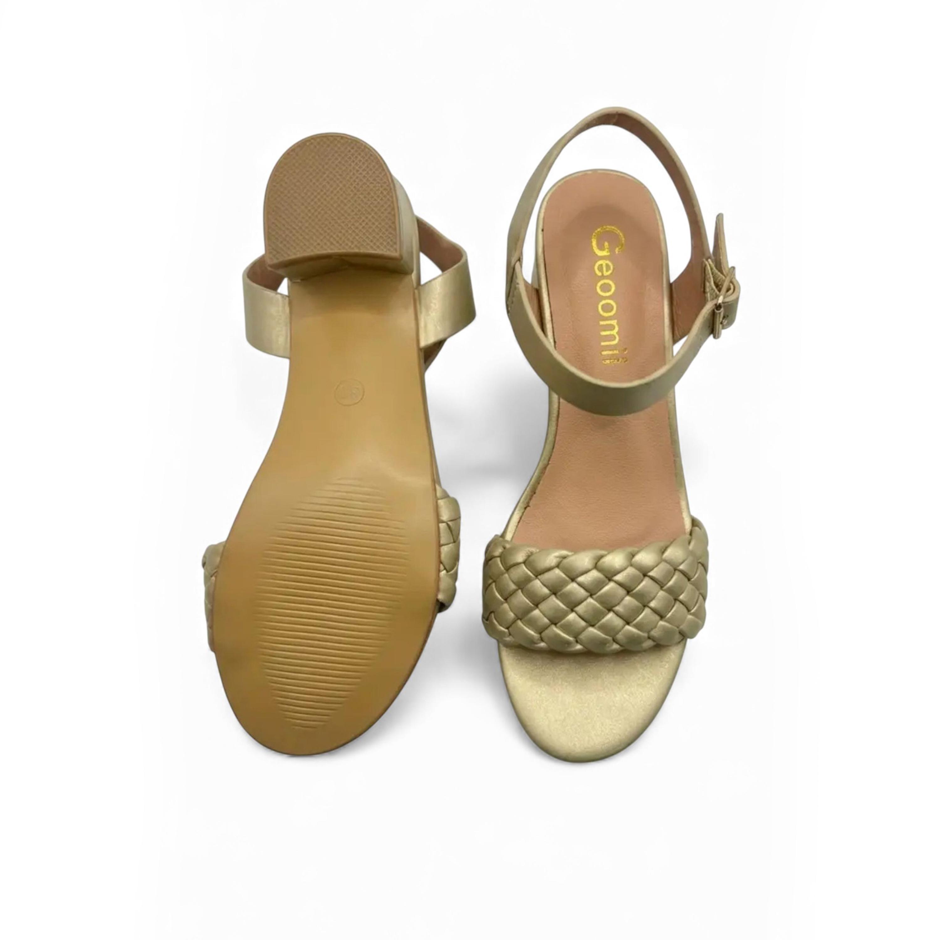 Geoomnii Girls Hook & Loop Leaurel Heel Sandals | CLD0326-25-GOLD-girls-shoes-sandals-image-3
