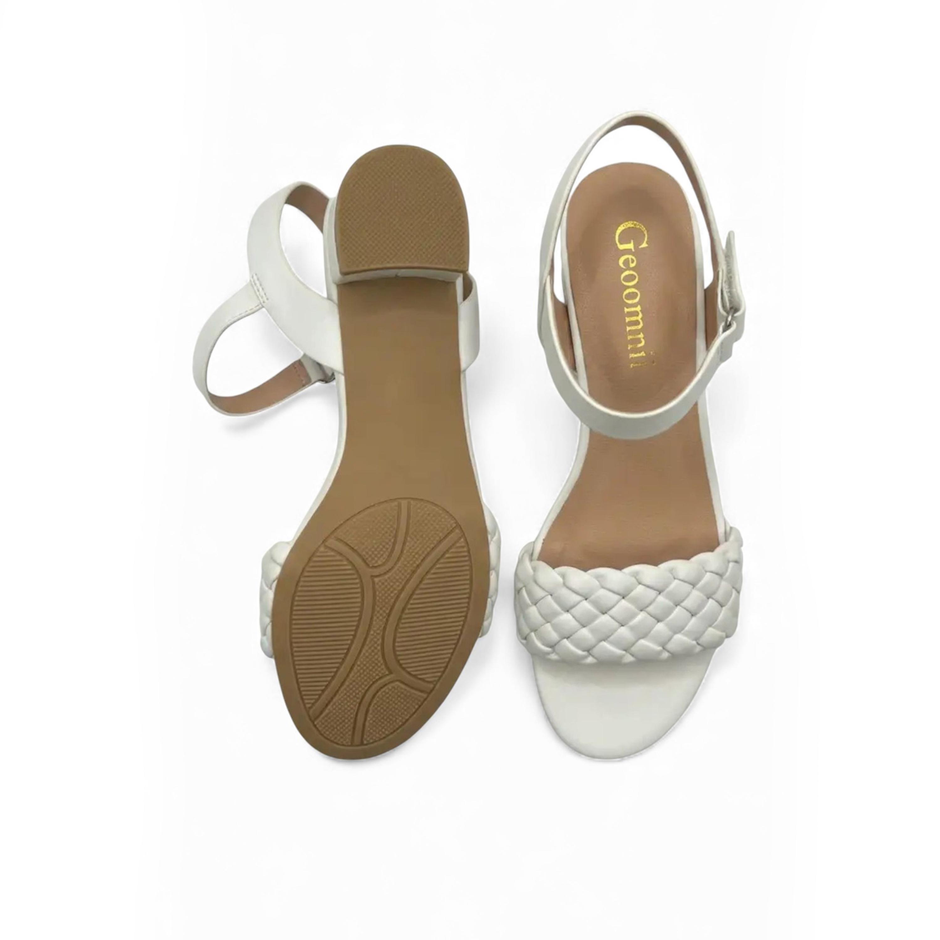 Geoomnii Girls Hook & Loop Dealleas Heel Sandals | CLD0326-25-WHITE-girls-shoes-sandals-image-3