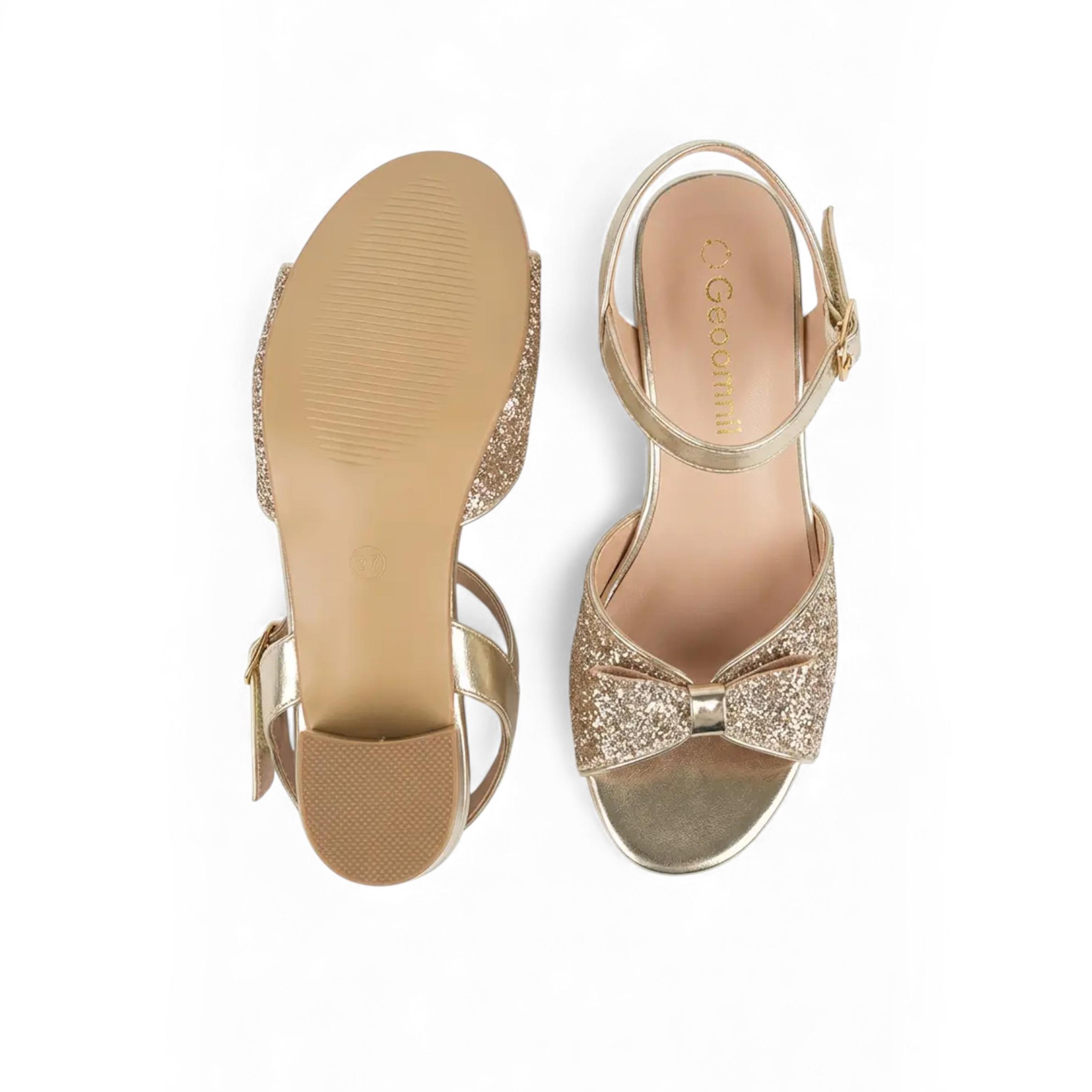 Geoomnii Girls Buckle Melinea Heel Sandals | CLD0326-51-GOLD-girls-shoes-sandals-image-3
