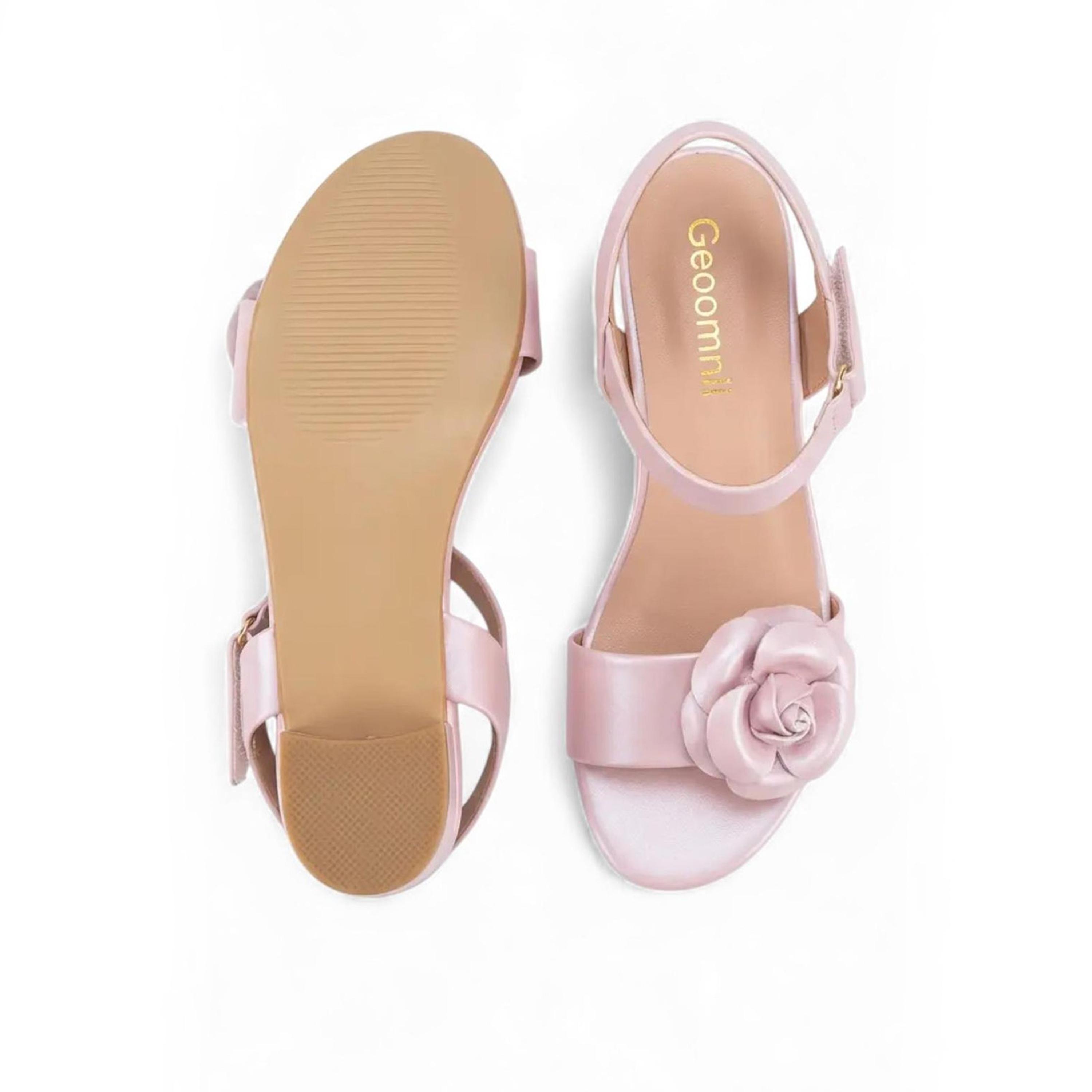 Geoomnii Girls Buckle Mearieannea Heel Sandals | CLD0326-52-PINK-girls-shoes-sandals-image-3