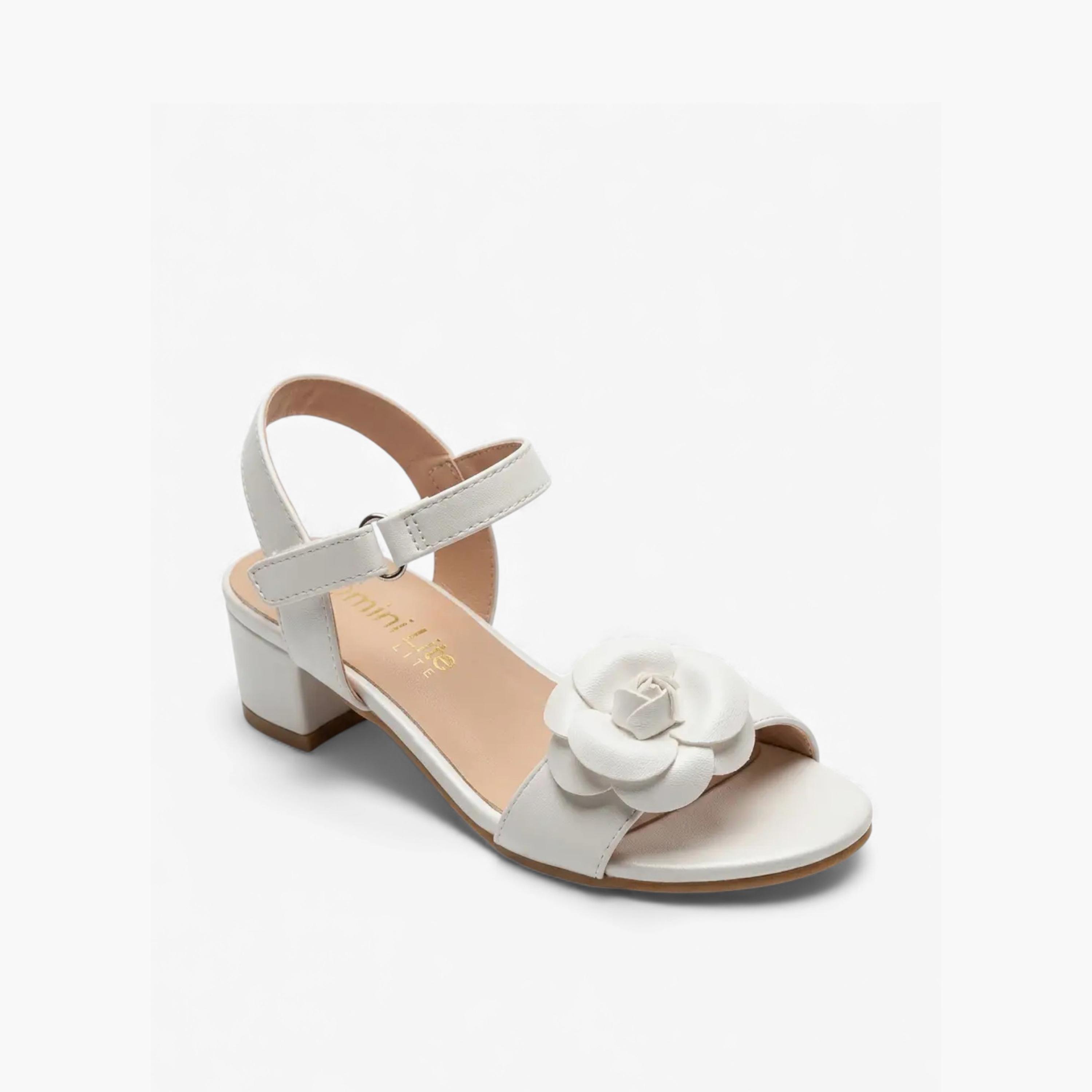 جيومني - صندل ميسي بكعب عالٍ ومشبك وحلقة للبنات | CLD0326-52-WHITE-girls-shoes-sandals-image-1