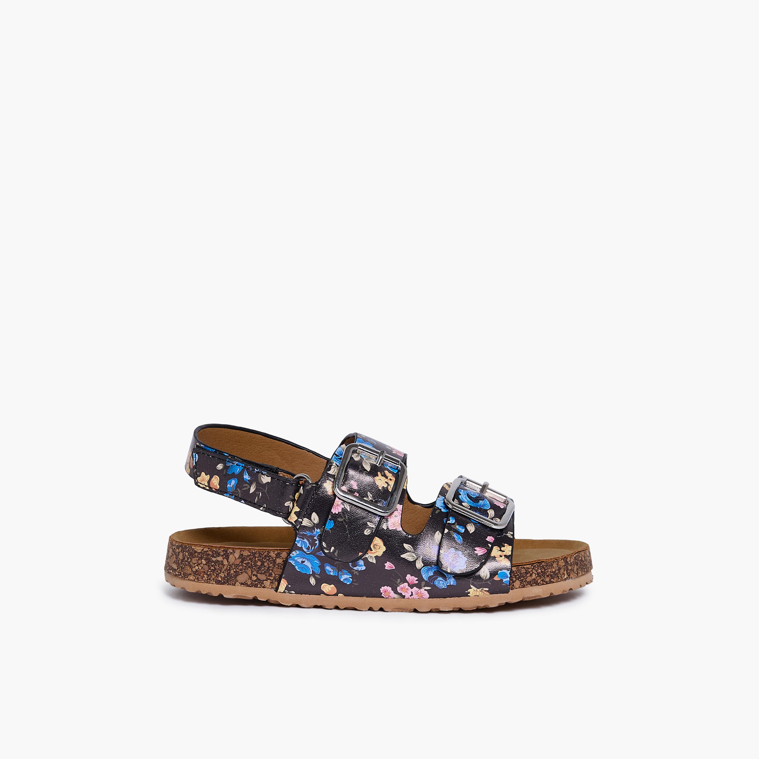 جيومني - صندل كيموريا مسطح مشبك وحلقة للبنات | CLD0809-1-MULTIBLACK-girls-shoes-sandals-image-4