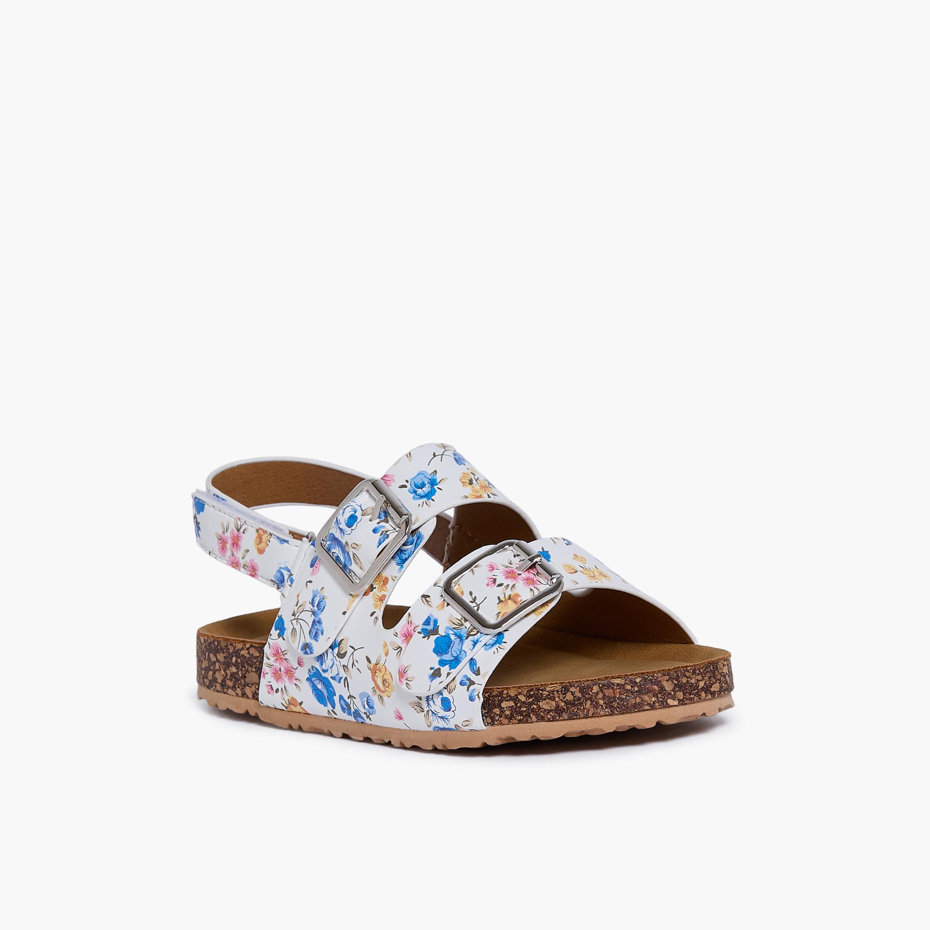جيومني - صندل ريكويل مسطح مشبك وحلقة للبنات | CLD0809-1-MULTIWHITE-girls-shoes-sandals-image-1
