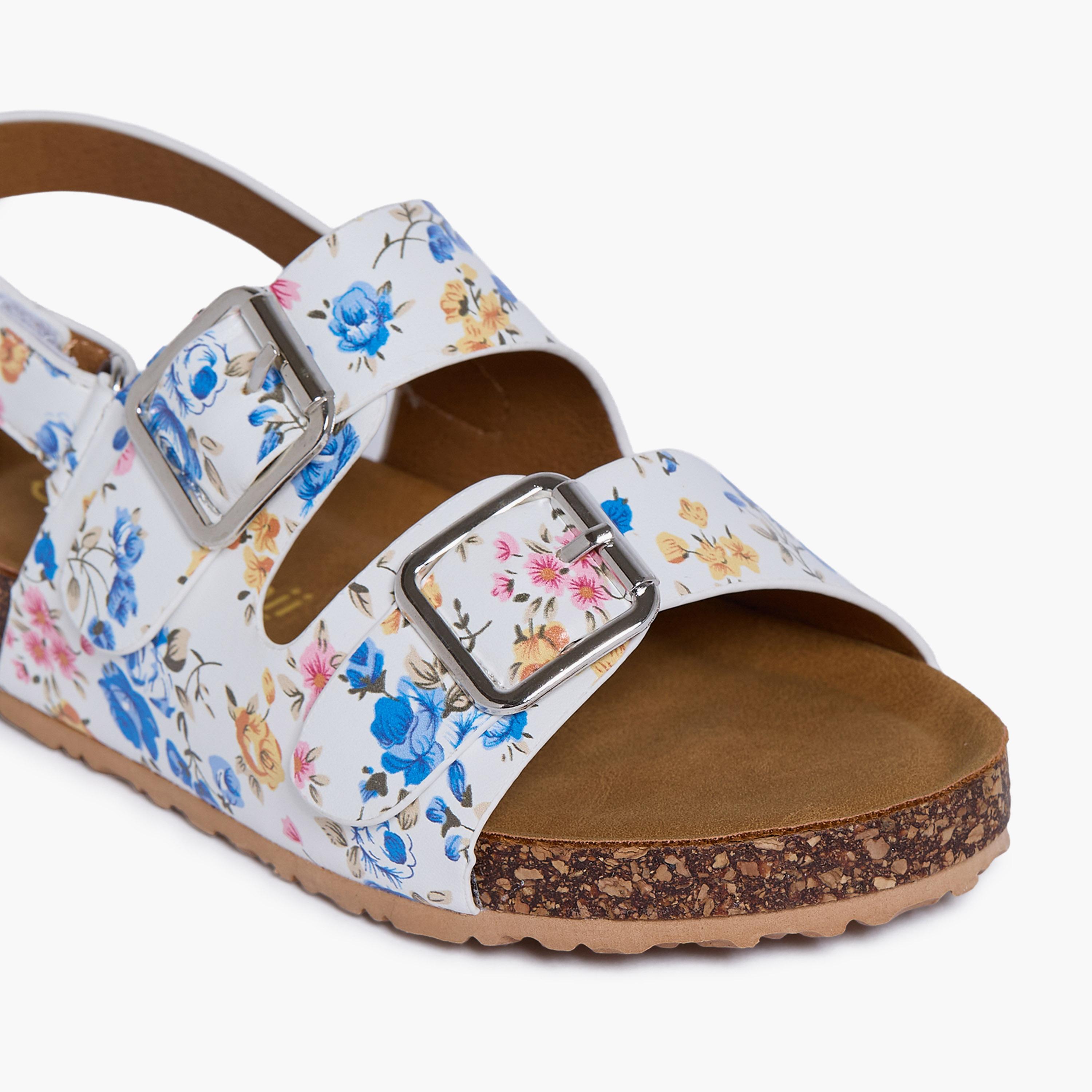 جيومني - صندل ريكويل مسطح مشبك وحلقة للبنات | CLD0809-1-MULTIWHITE-girls-shoes-sandals-image-2