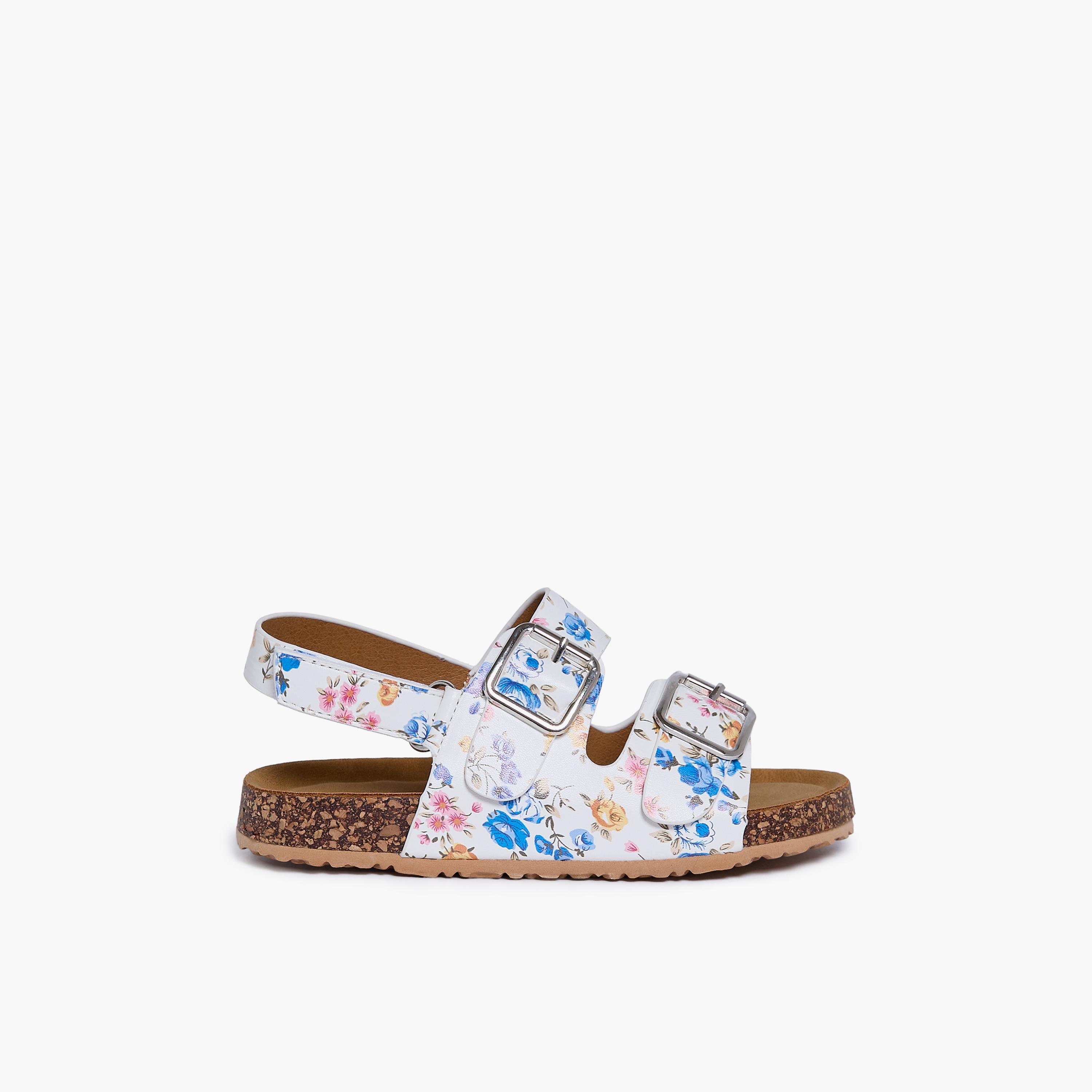 جيومني - صندل ريكويل مسطح مشبك وحلقة للبنات | CLD0809-1-MULTIWHITE-girls-shoes-sandals-image-4