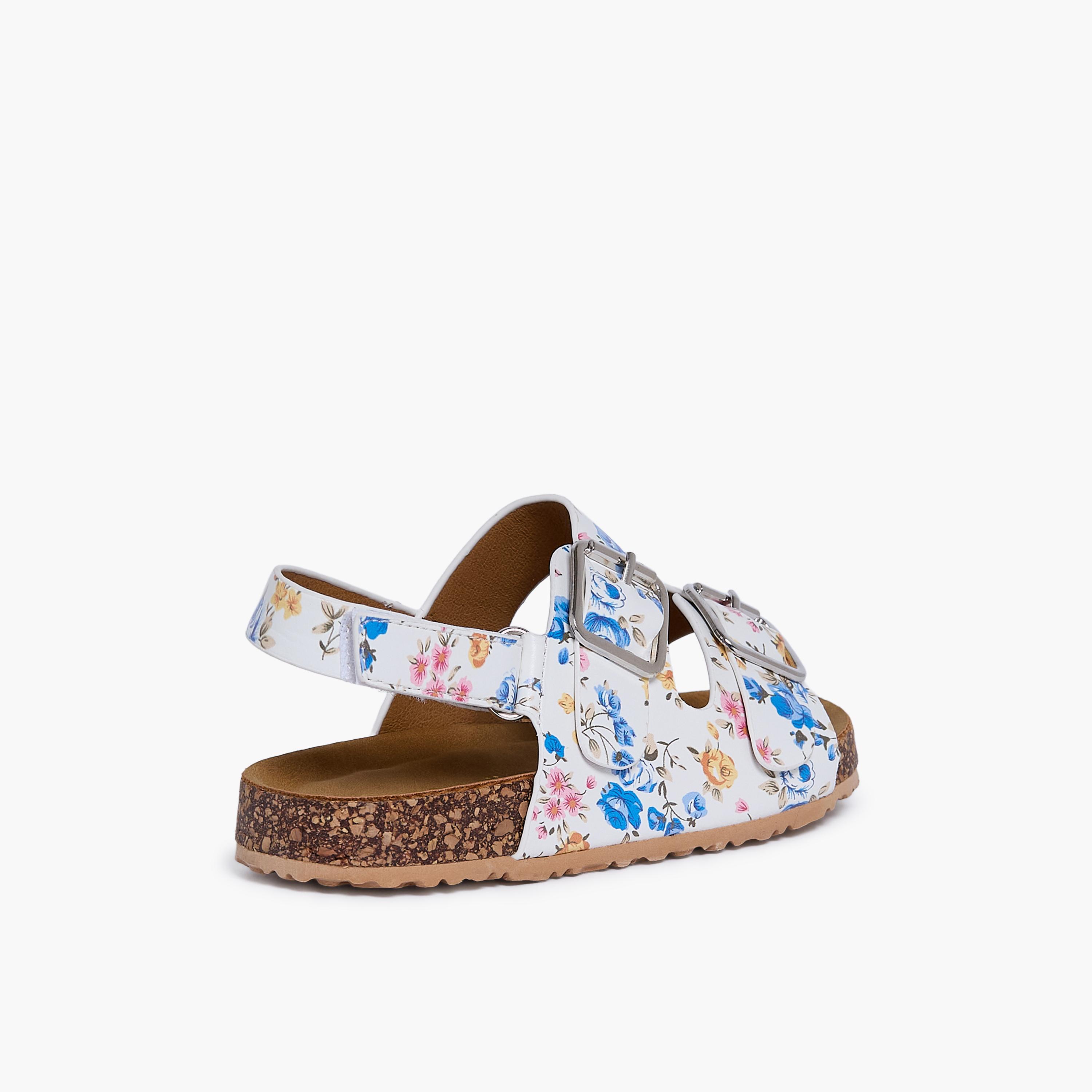 جيومني - صندل ريكويل مسطح مشبك وحلقة للبنات | CLD0809-1-MULTIWHITE-girls-shoes-sandals-image-5