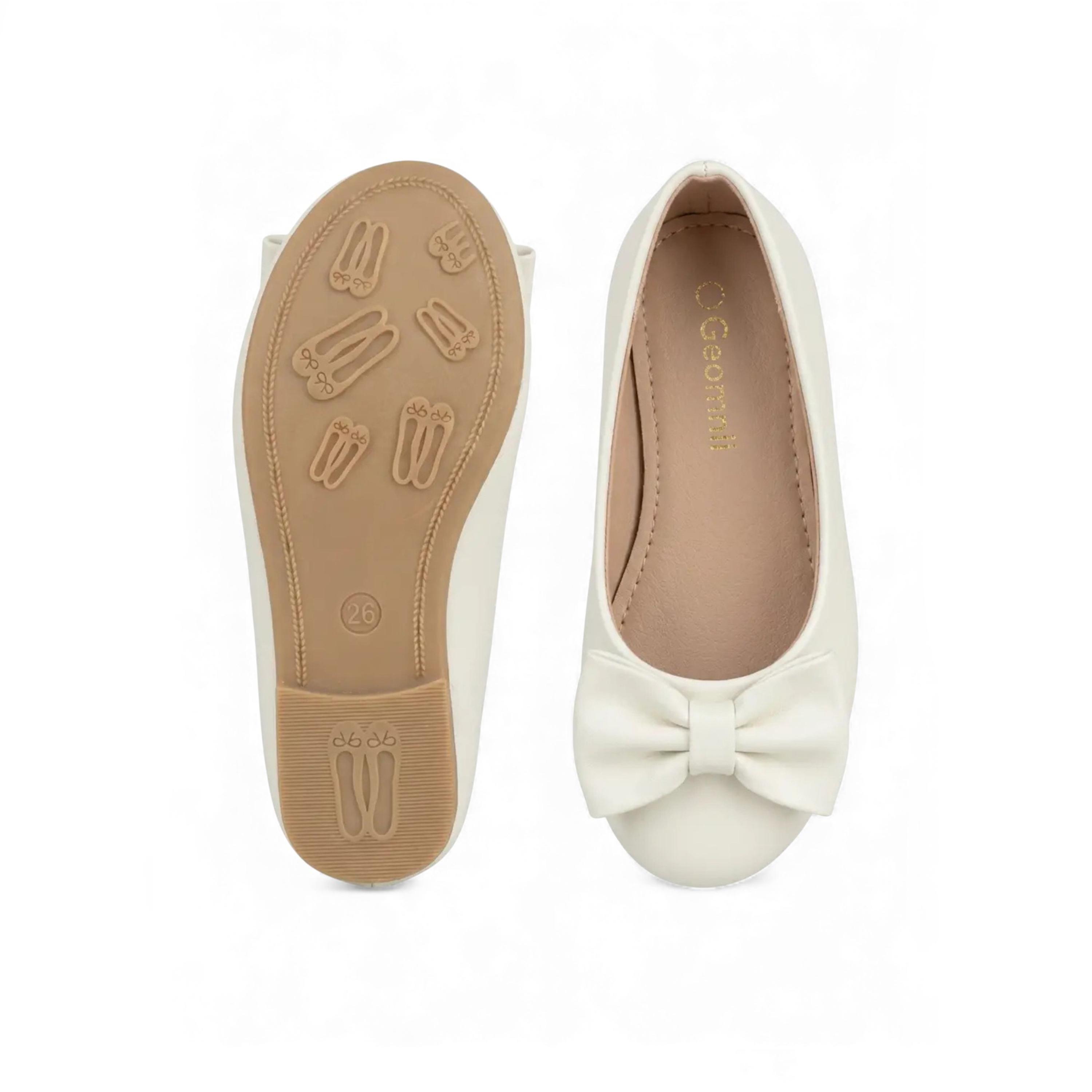 جيومني - حذاء باليرينا روشيل سهل الارتداء مقدمة دائرية للبنات | CLD0911-7-WHITE-girls-shoes-ballerinas-image-3