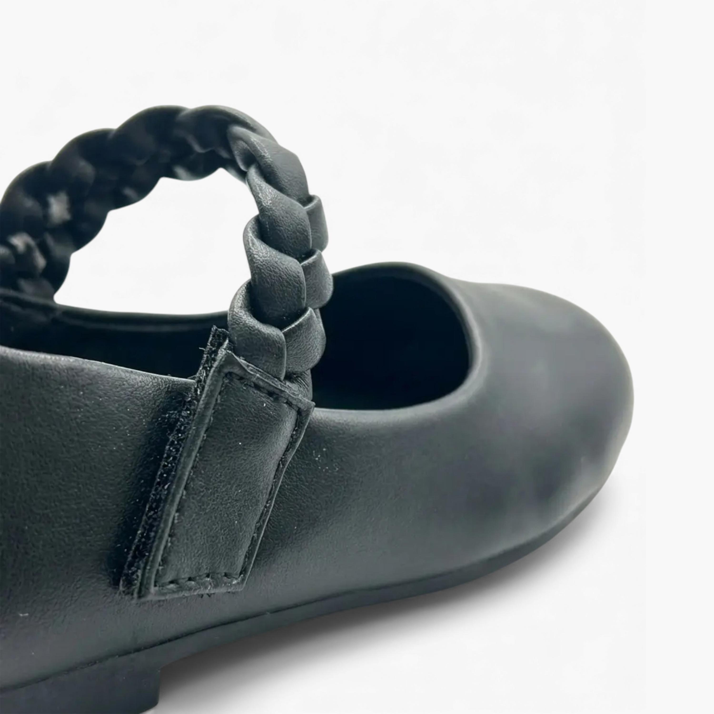 جيومني - حذاء ماري جين روكسان مشبك وحلقة للبنات | CLD919-5-BLACK-girls-shoes-ballerinas-image-2