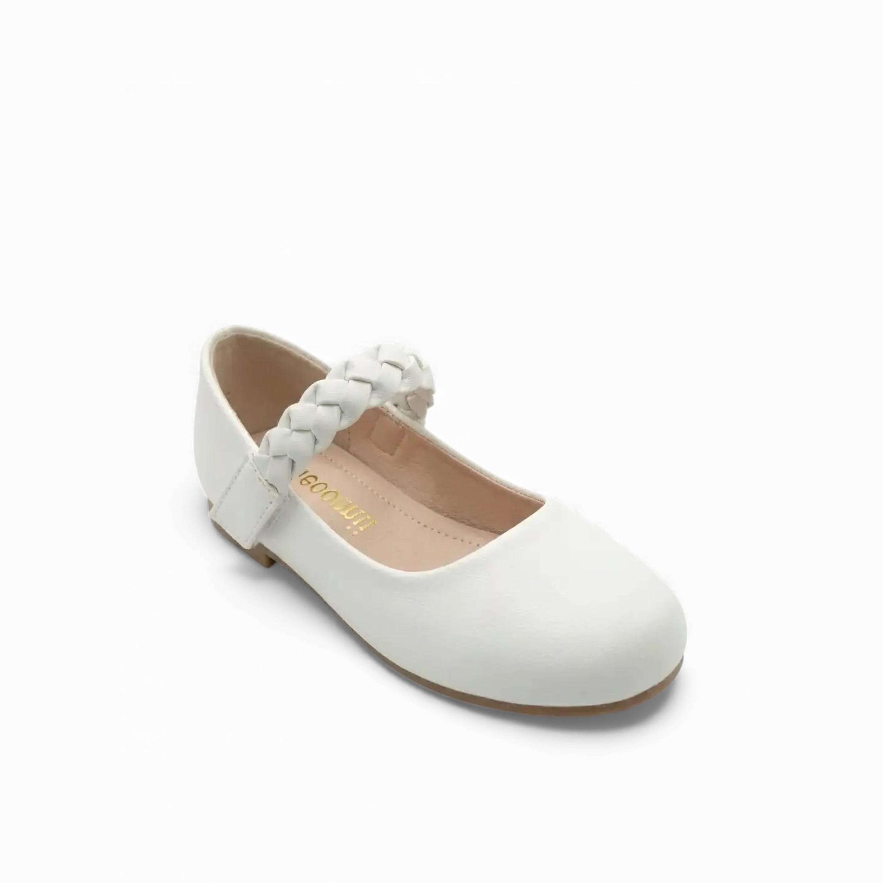 جيومني - حذاء ماري جين صحارى مشبك وحلقة للبنات | CLD919-5-WHITE-girls-shoes-ballerinas-image-1