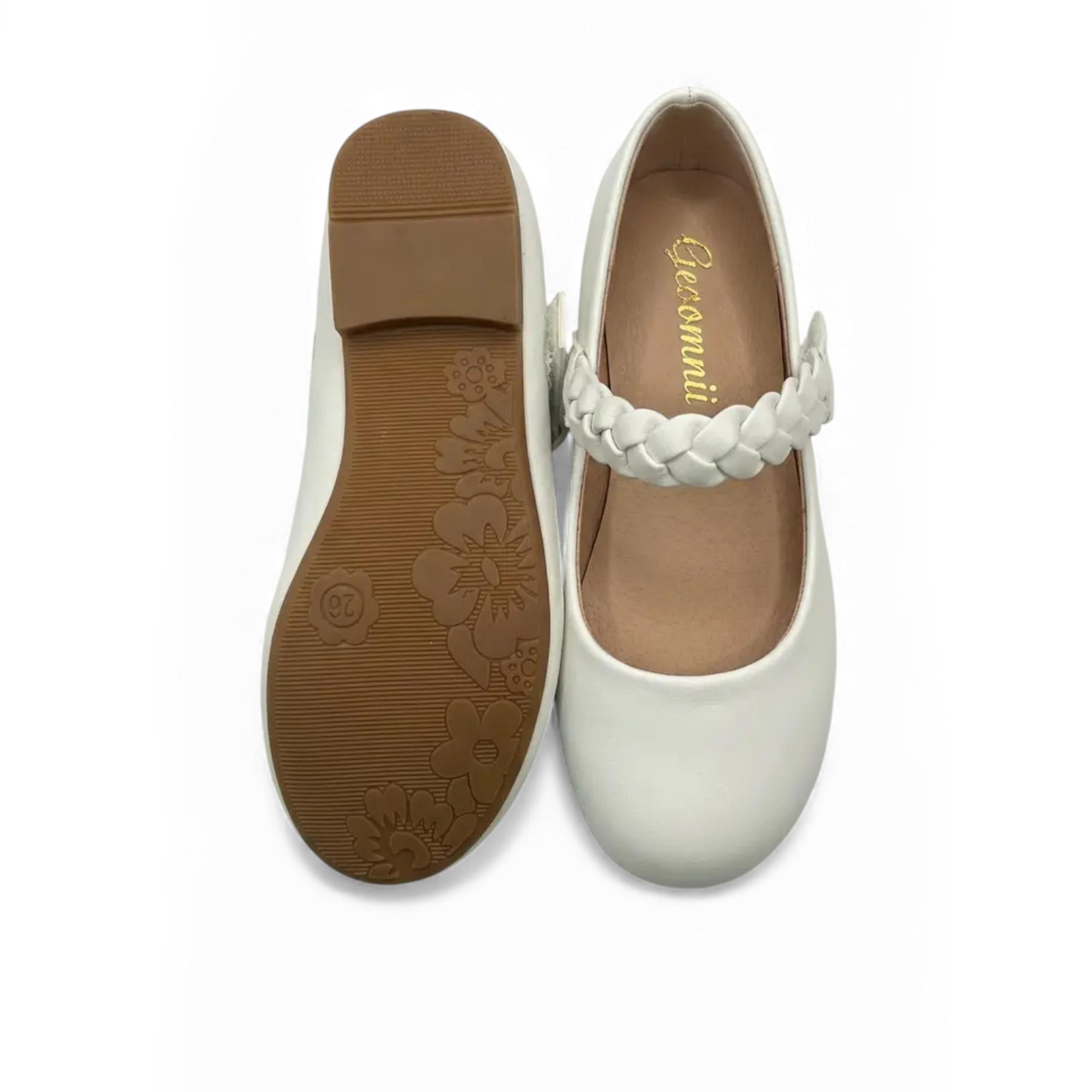 Geoomnii Girls Hook & Loop Sahara Mary Jane | CLD919-5-WHITE-girls-shoes-ballerinas-image-3