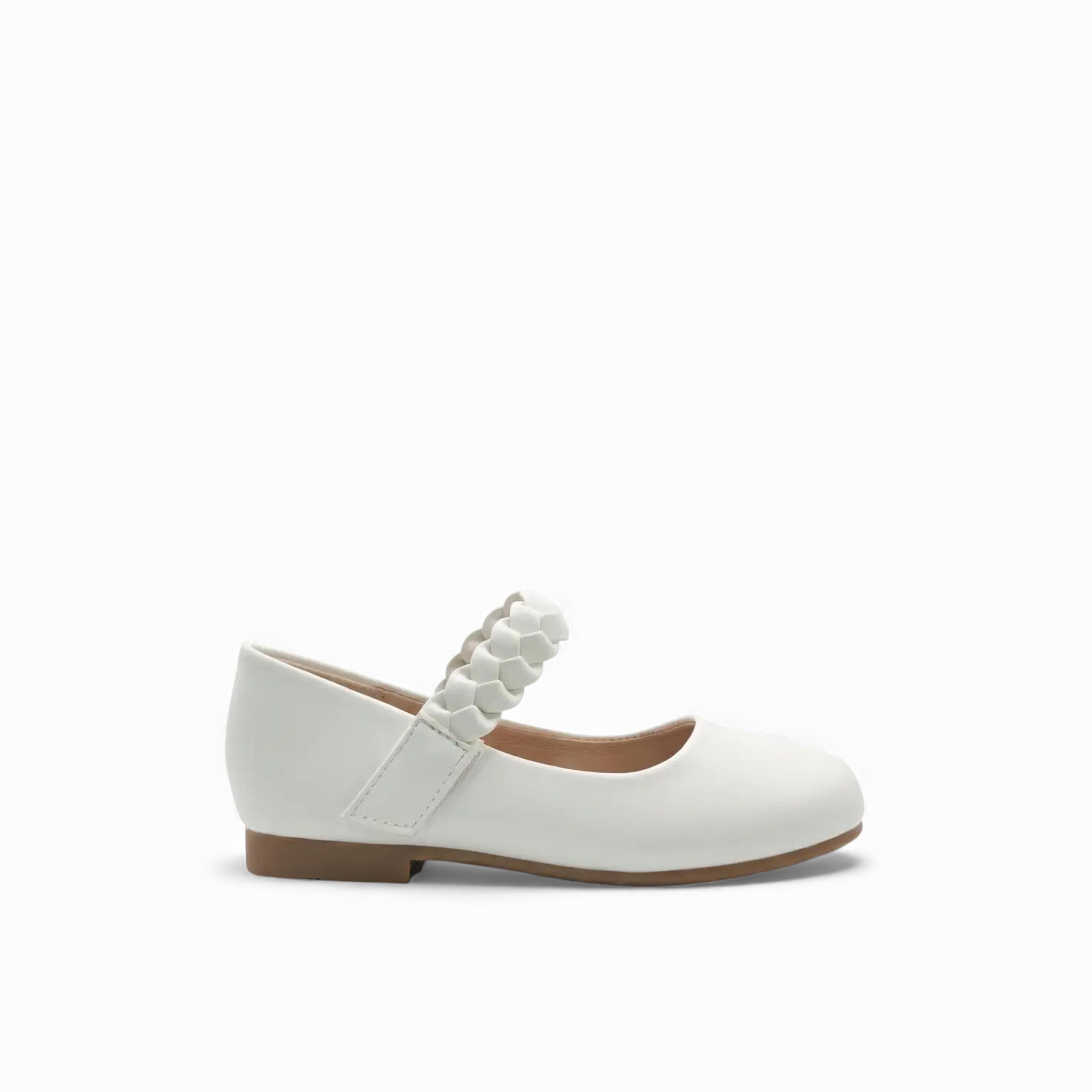 جيومني - حذاء ماري جين صحارى مشبك وحلقة للبنات | CLD919-5-WHITE-girls-shoes-ballerinas-image-4