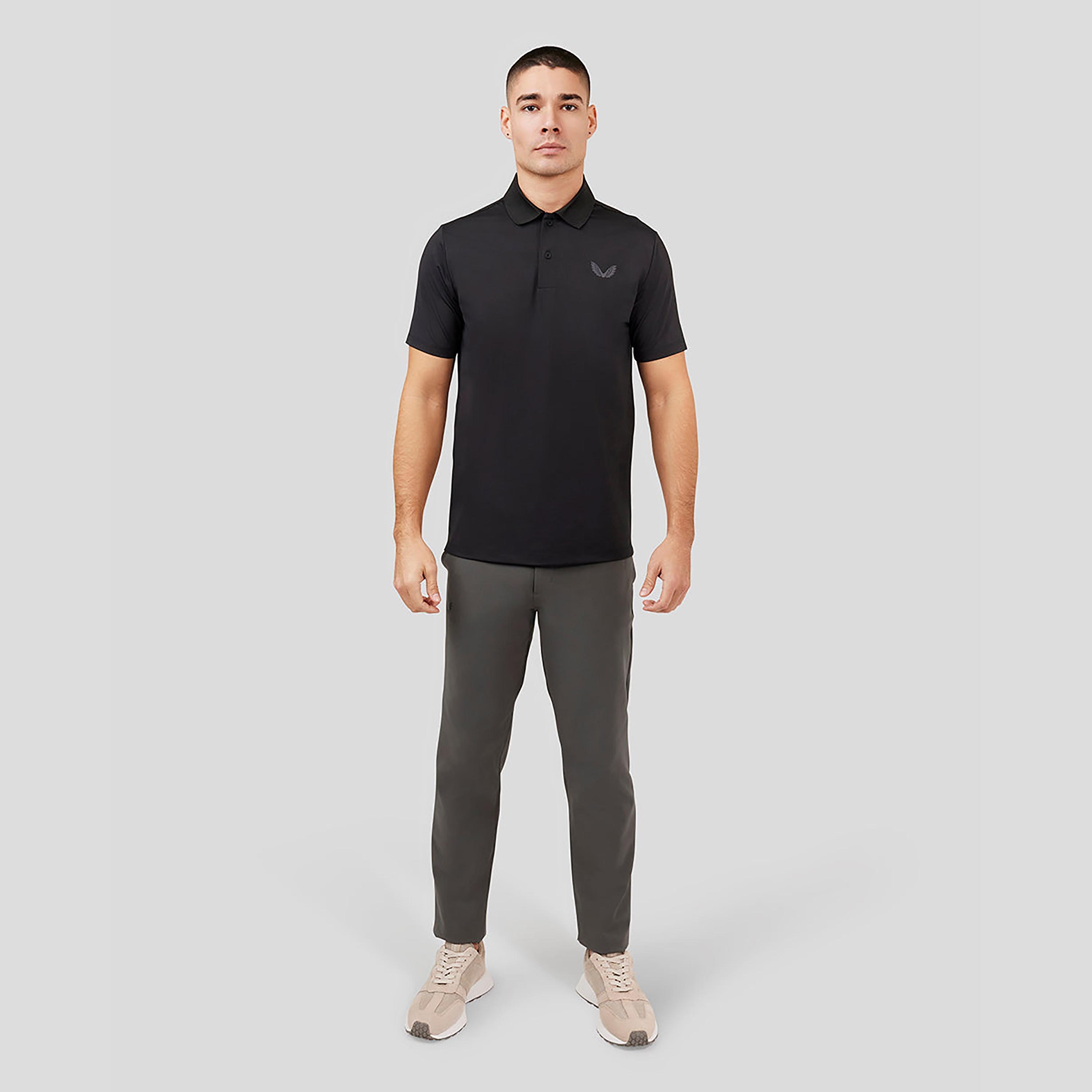 قميص بولو بياقة ياقة قصيرة بأكمام قصيرة من كاستوري للغولف أونيكس - أسود-men-clothing-sportswearandactivewear-tshirtsandpolos-image-3