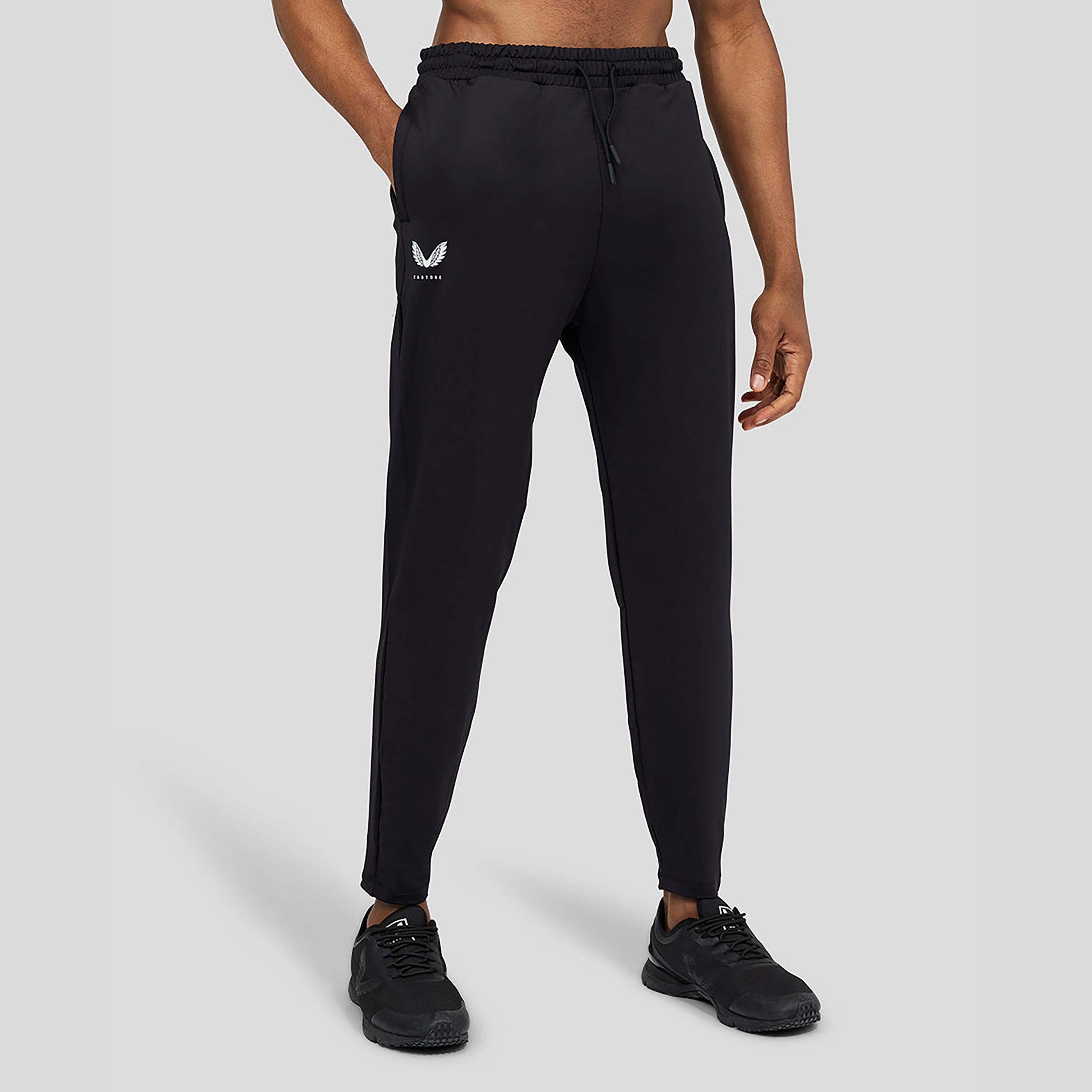 Castore Elasticated Waistband Men's Standard Tracksuit Trouser - Black-men-clothing-bottoms-joggers-image-1