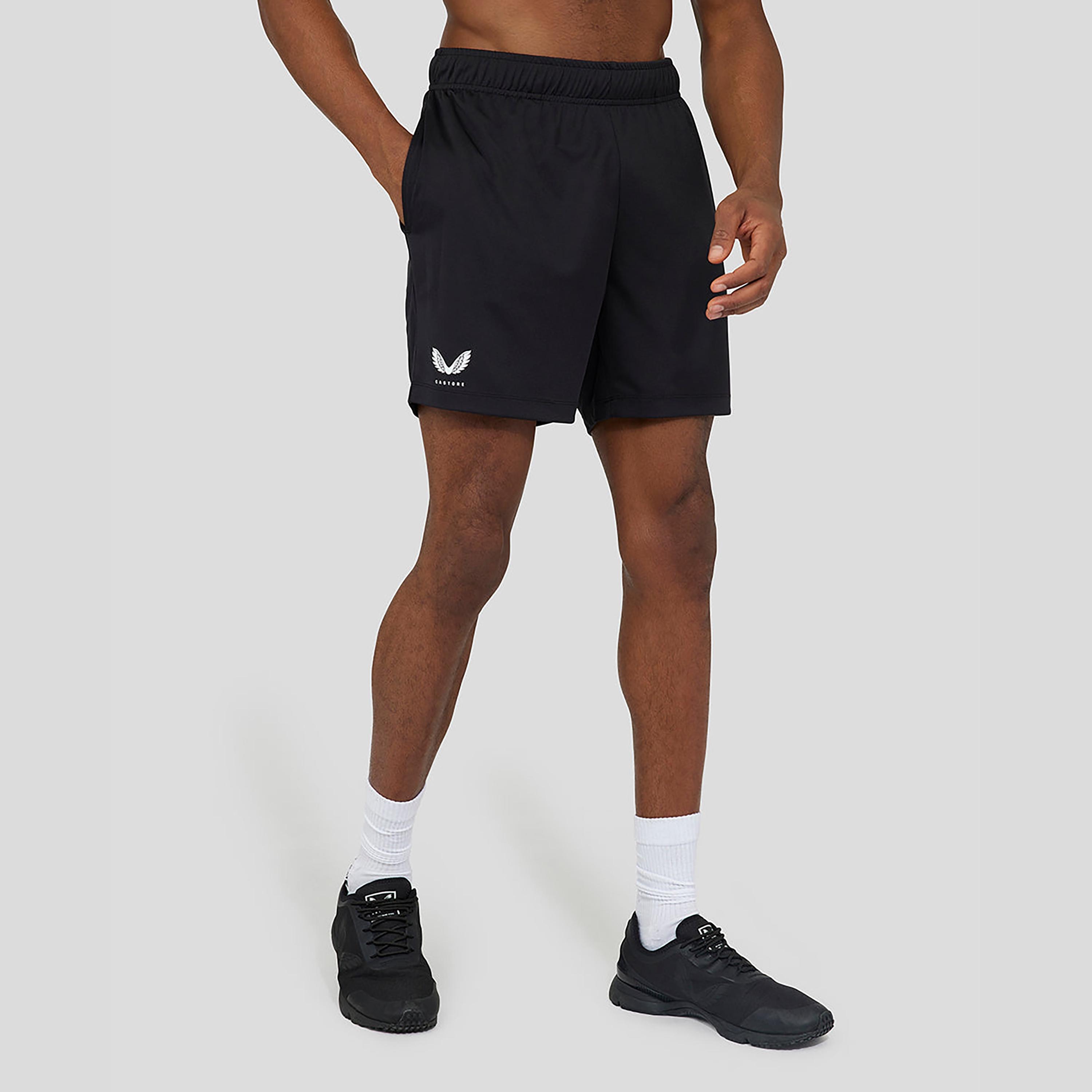 شورت كاستوري المطاطي للخصر للرجال بحجم 6 إنش - أسود-men-clothing-sportswearandactivewear-bottoms-image-1