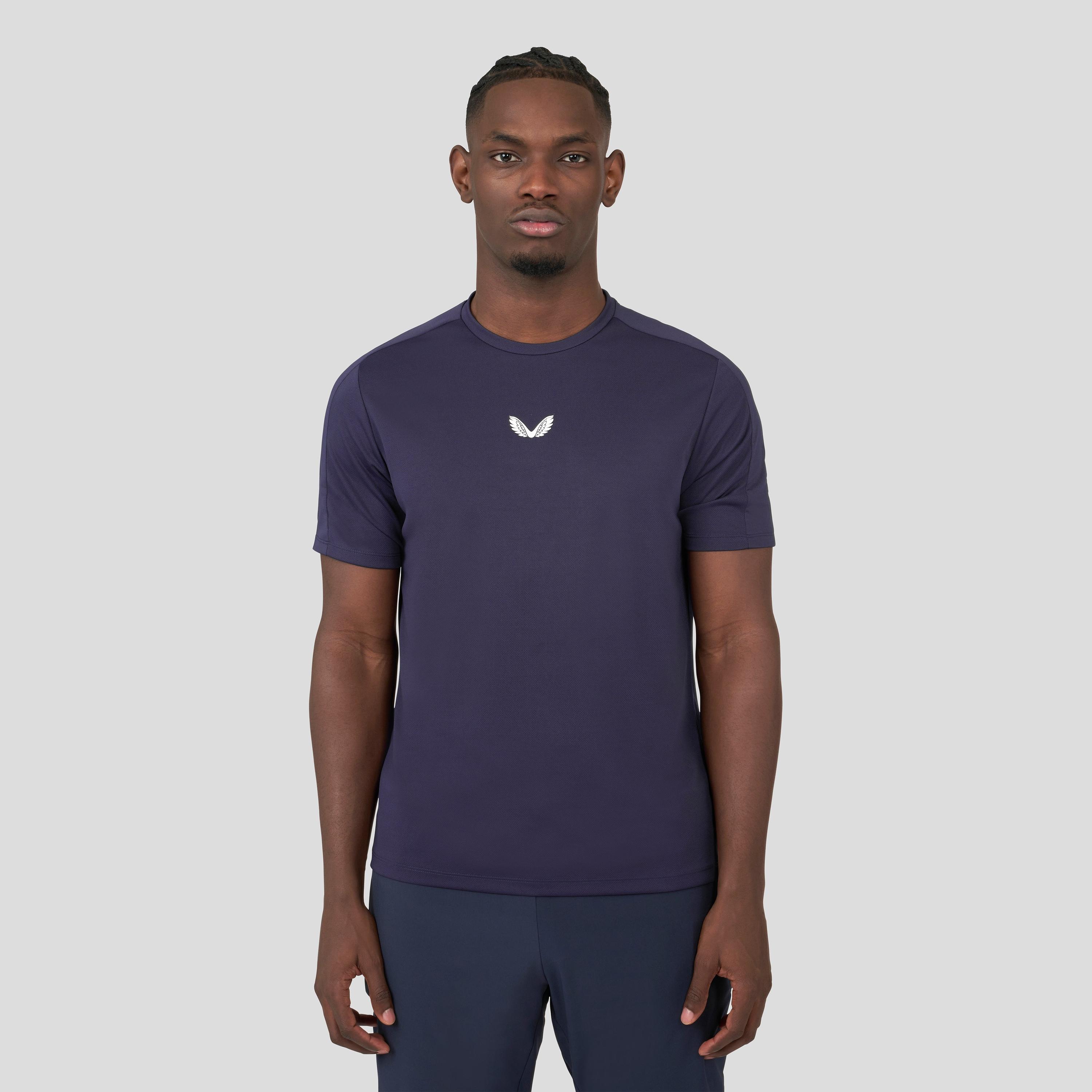 Castore Men's Round Neck Short Sleeves Mesh Mix Cobalt Capsule Tee - Blue-men-clothing-sportswearandactivewear-tshirtsandpolos-image-1