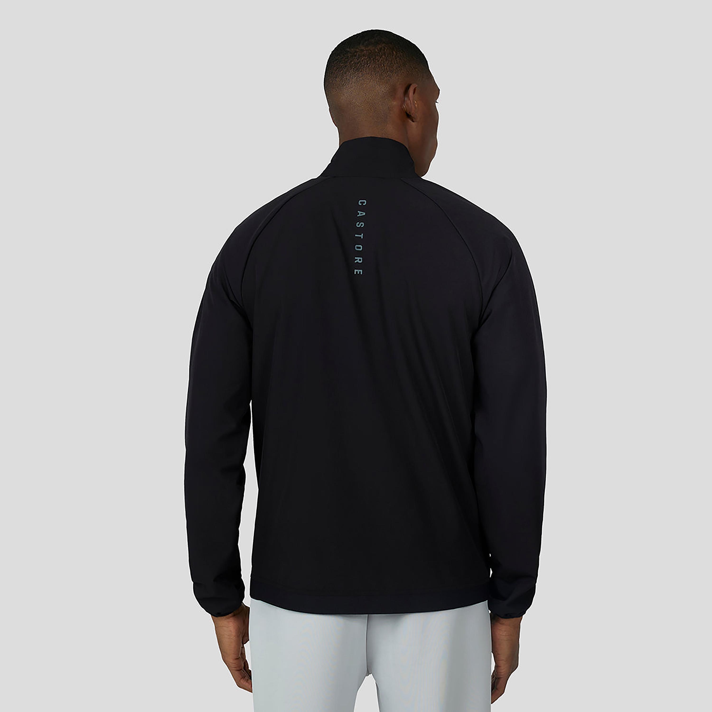سترة كاستوري للرجال ذات ياقة عالية بأكمام طويلة من كبسولة كربونية منسوجة - أسود-men-clothing-jacketsandblazers-jackets-image-2