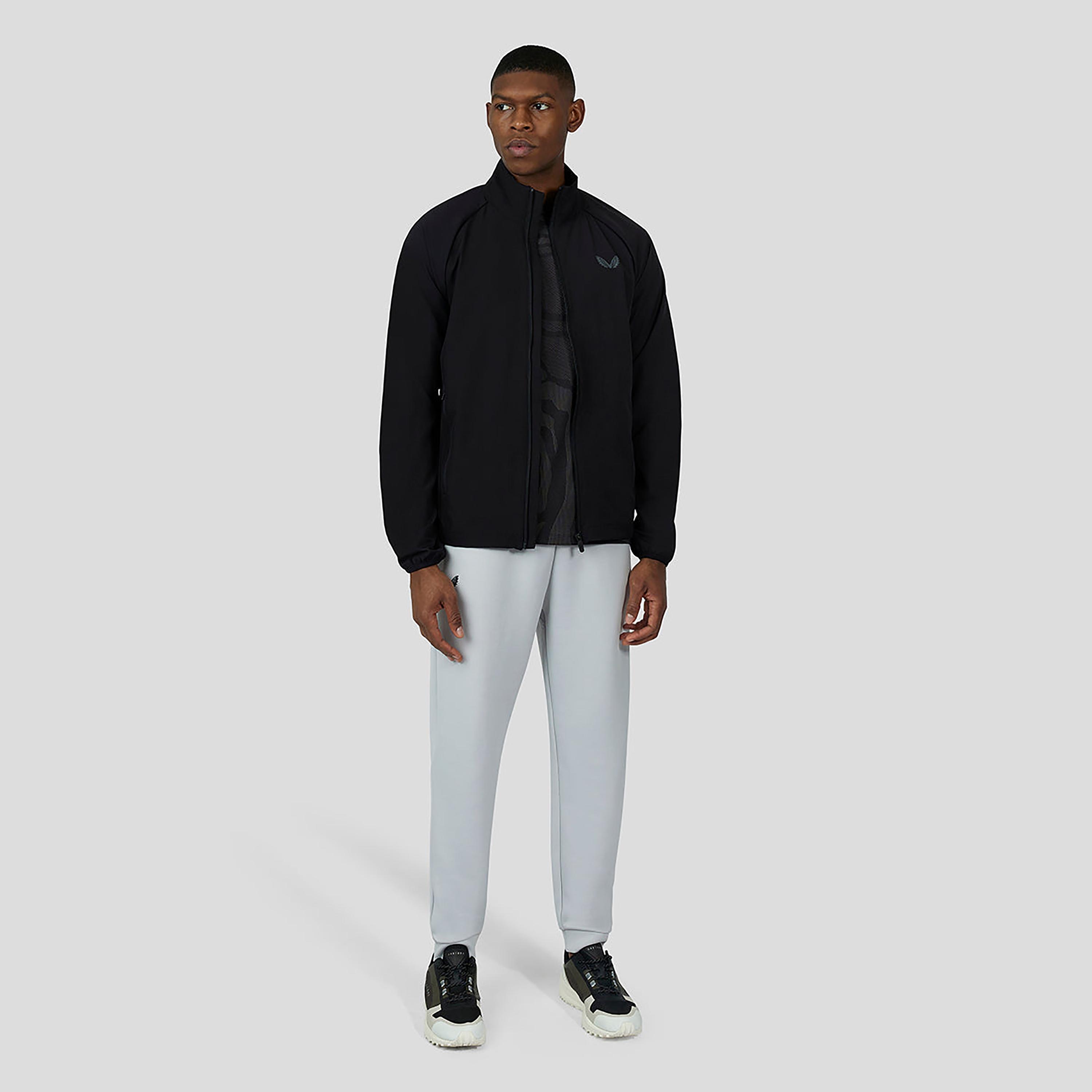 سترة كاستوري للرجال ذات ياقة عالية بأكمام طويلة من كبسولة كربونية منسوجة - أسود-men-clothing-jacketsandblazers-jackets-image-3