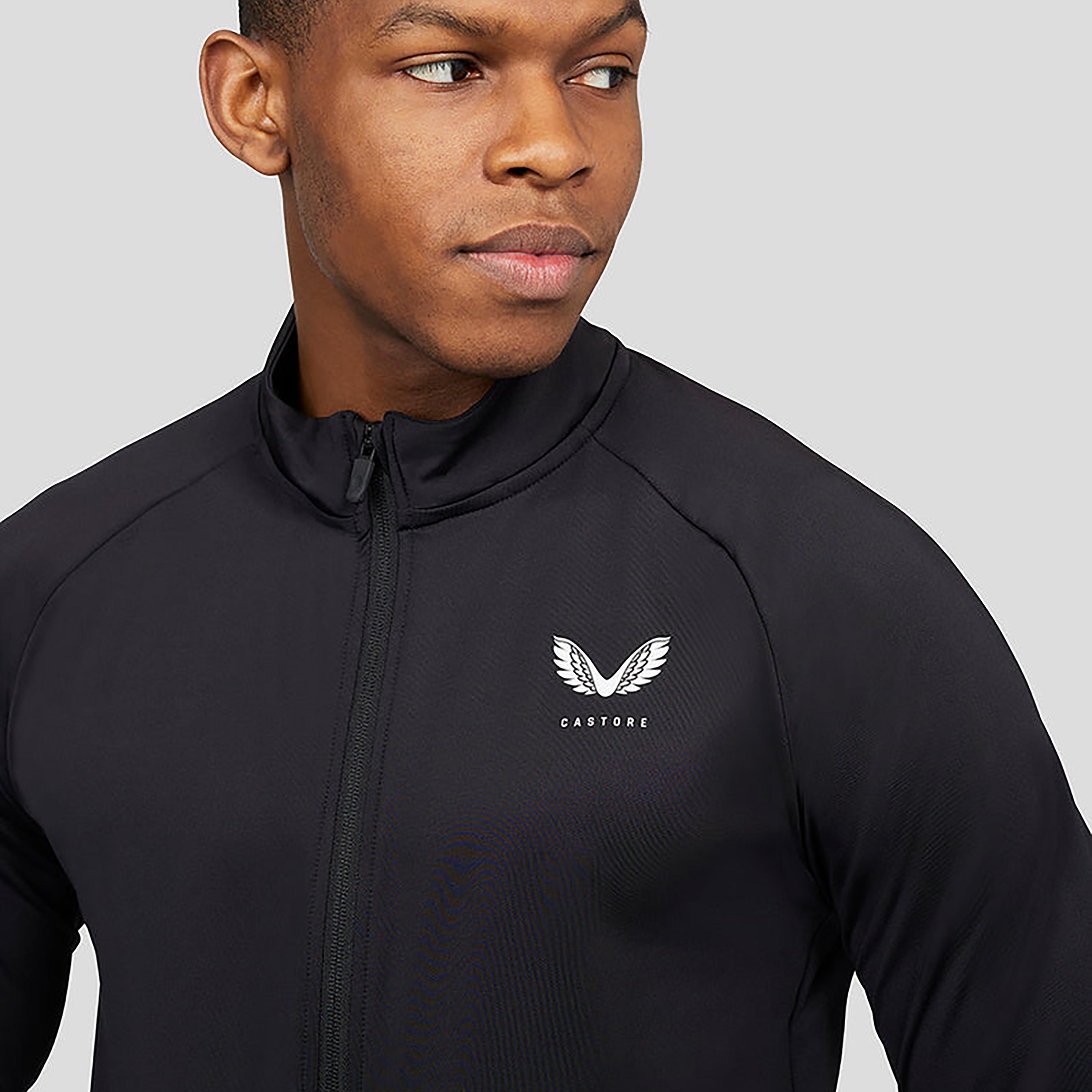 قميص رياضي رجالي برقبة وأكمام طويلة من كاستوري - أسود-men-clothing-sportswearandactivewear-tshirtsandpolos-image-4