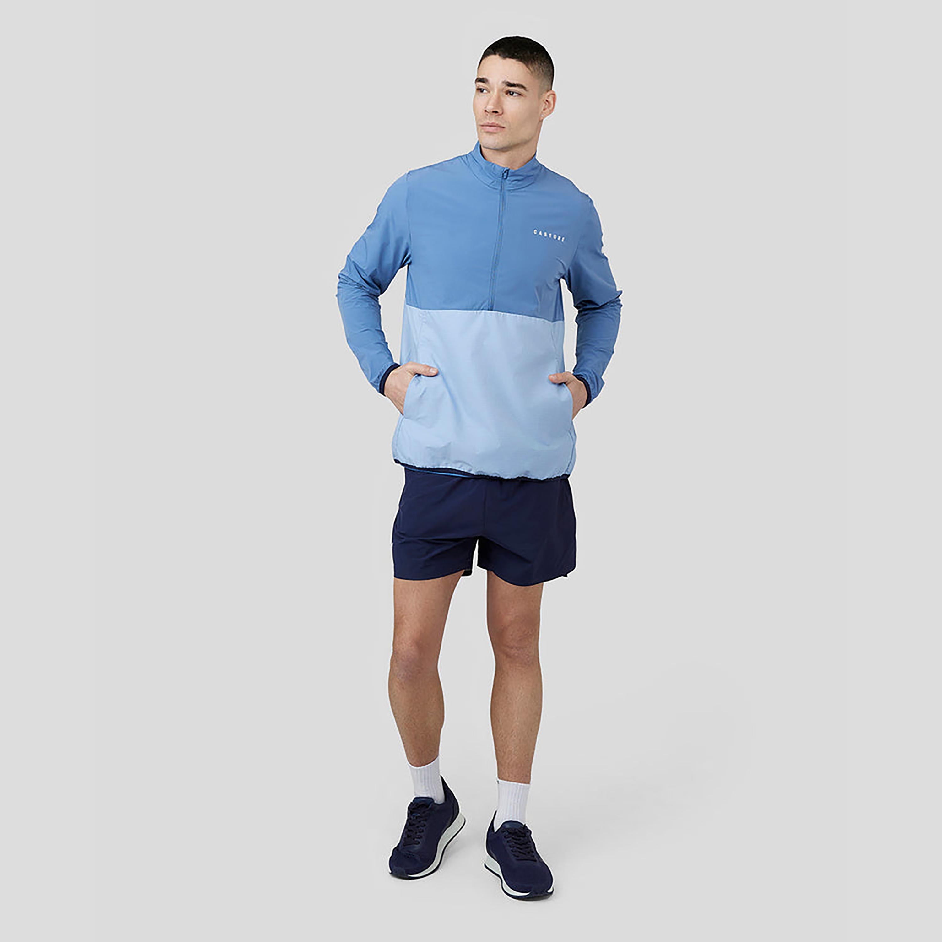 Castore Men's High Neck Long Sleeves Long Sleeve 1/2 Zip Jacket - Blue-men-clothing-sportswearandactivewear-hoodiesandsweatshirts-image-3