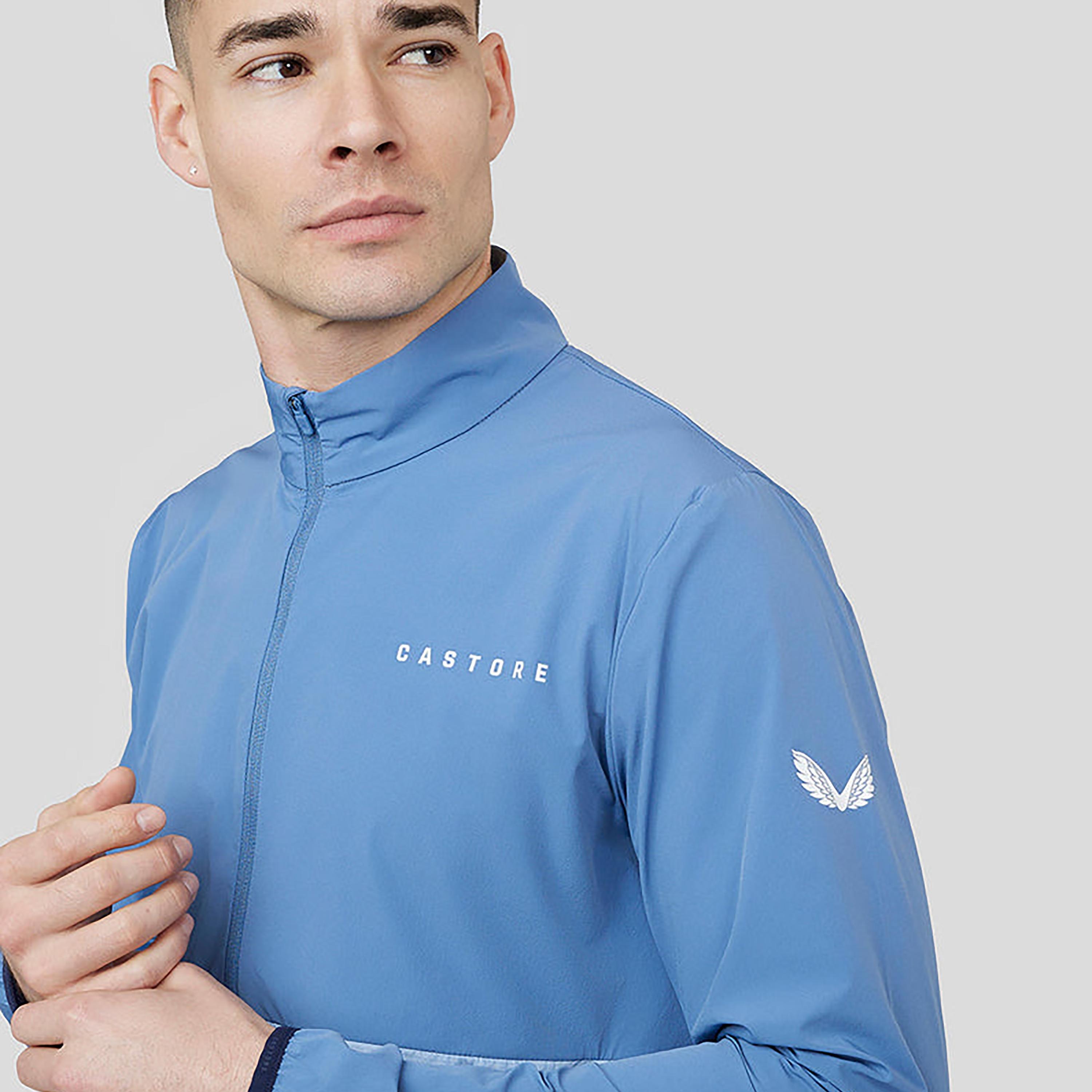 Castore Men's High Neck Long Sleeves Long Sleeve 1/2 Zip Jacket - Blue-men-clothing-sportswearandactivewear-hoodiesandsweatshirts-image-4