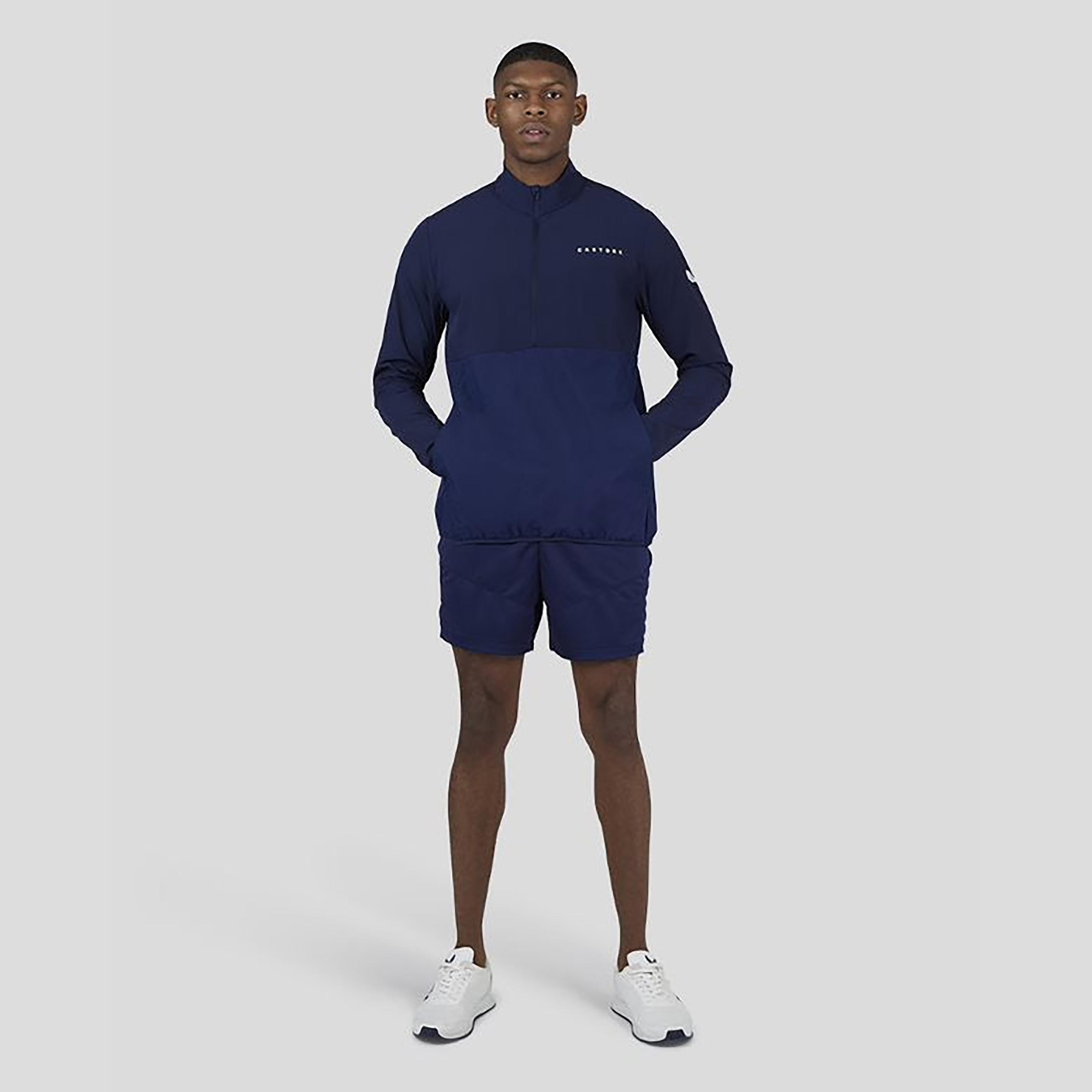 Castore Men's High Neck Long Sleeves Long Sleeve 1/2 Zip Tee - Navy-men-clothing-jacketsandblazers-jackets-image-3