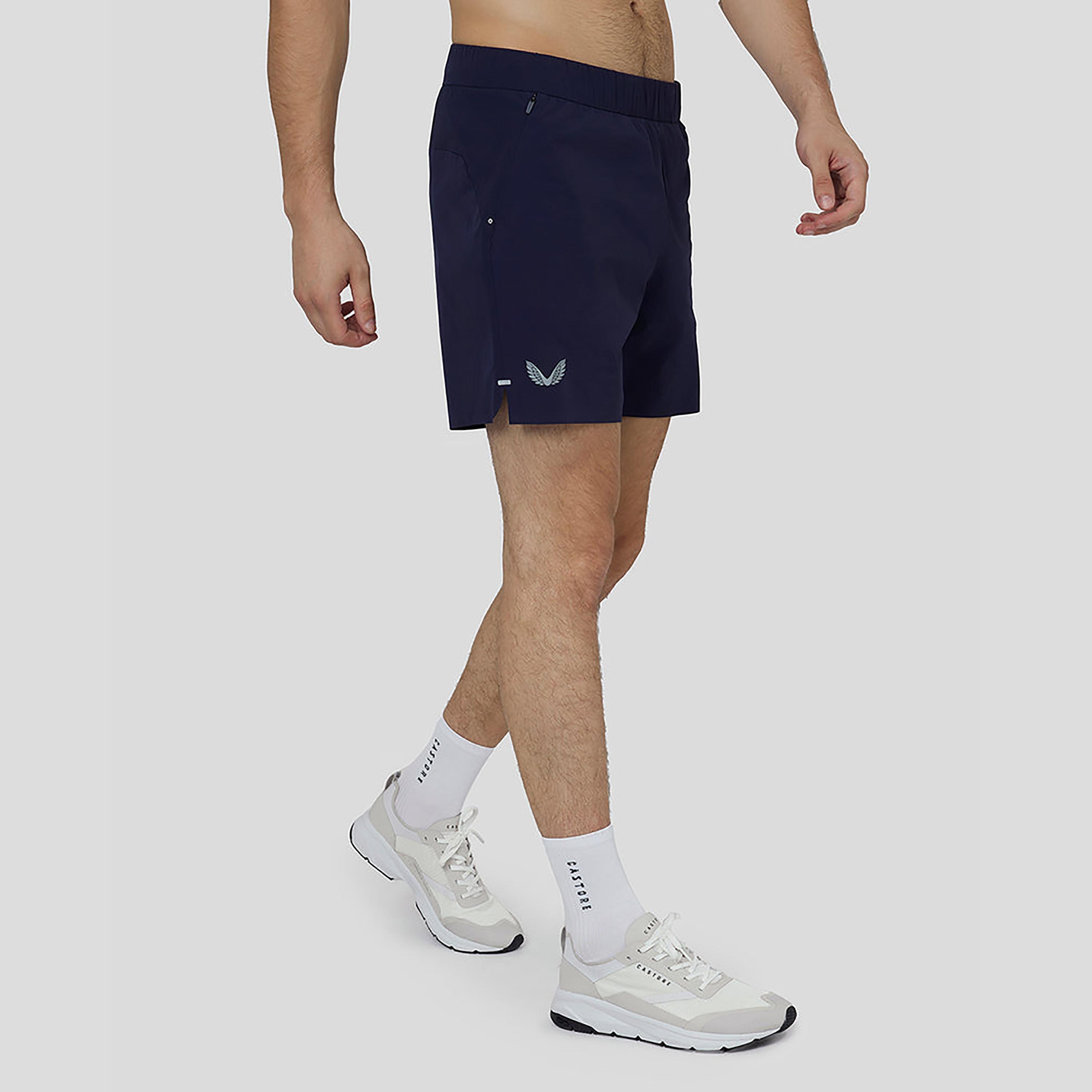 Castore Elasticated Waistband Men's Zone Lightweight Ventilated (6”) Training Shorts - Midnight Navy-men-clothing-sportswearandactivewear-bottoms-image-1