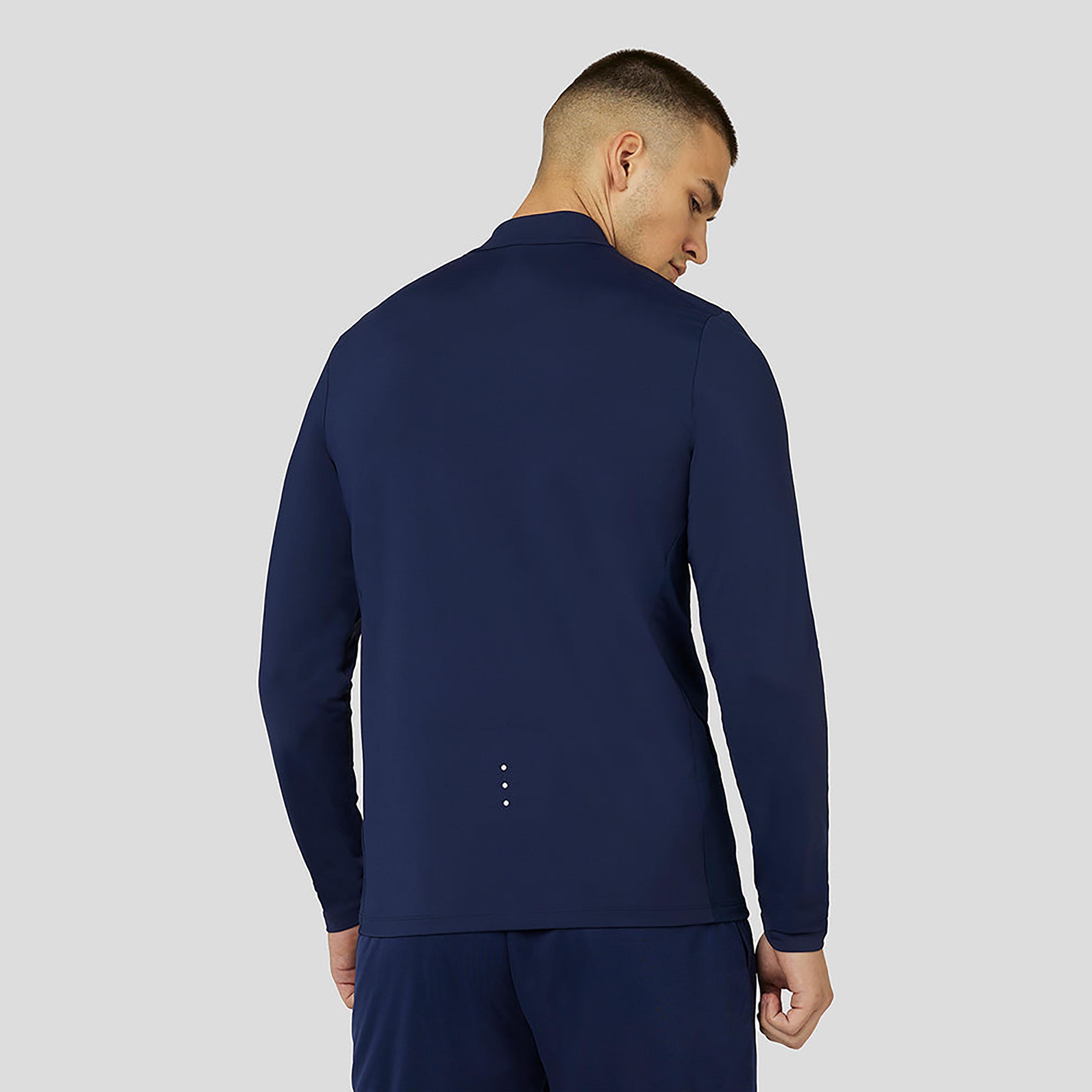 Castore Men's Mock Neck Long Sleeves Active Long Sleeve Performance 1/4 Zip Midlayer T-Shirt - Navy-men-clothing-sportswearandactivewear-tshirtsandpolos-image-2
