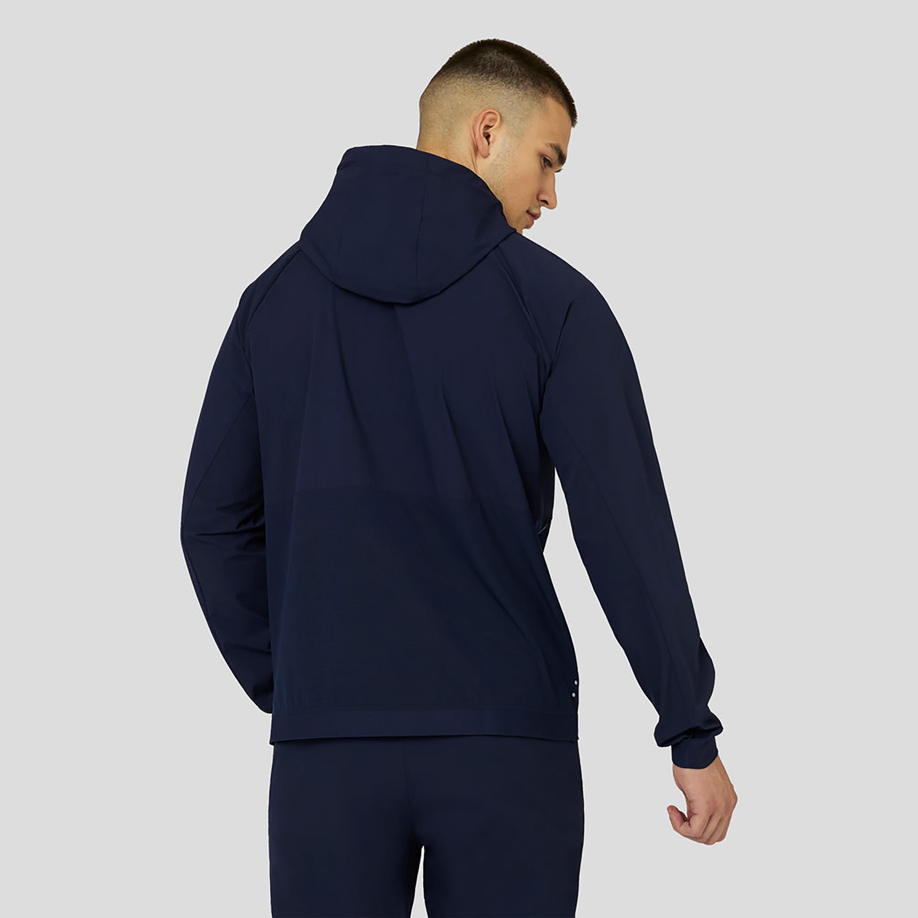 Castore Men's Hooded Neck Long Sleeves Active Lightweight Woven Jacket - Navy-men-clothing-jacketsandblazers-jackets-image-2
