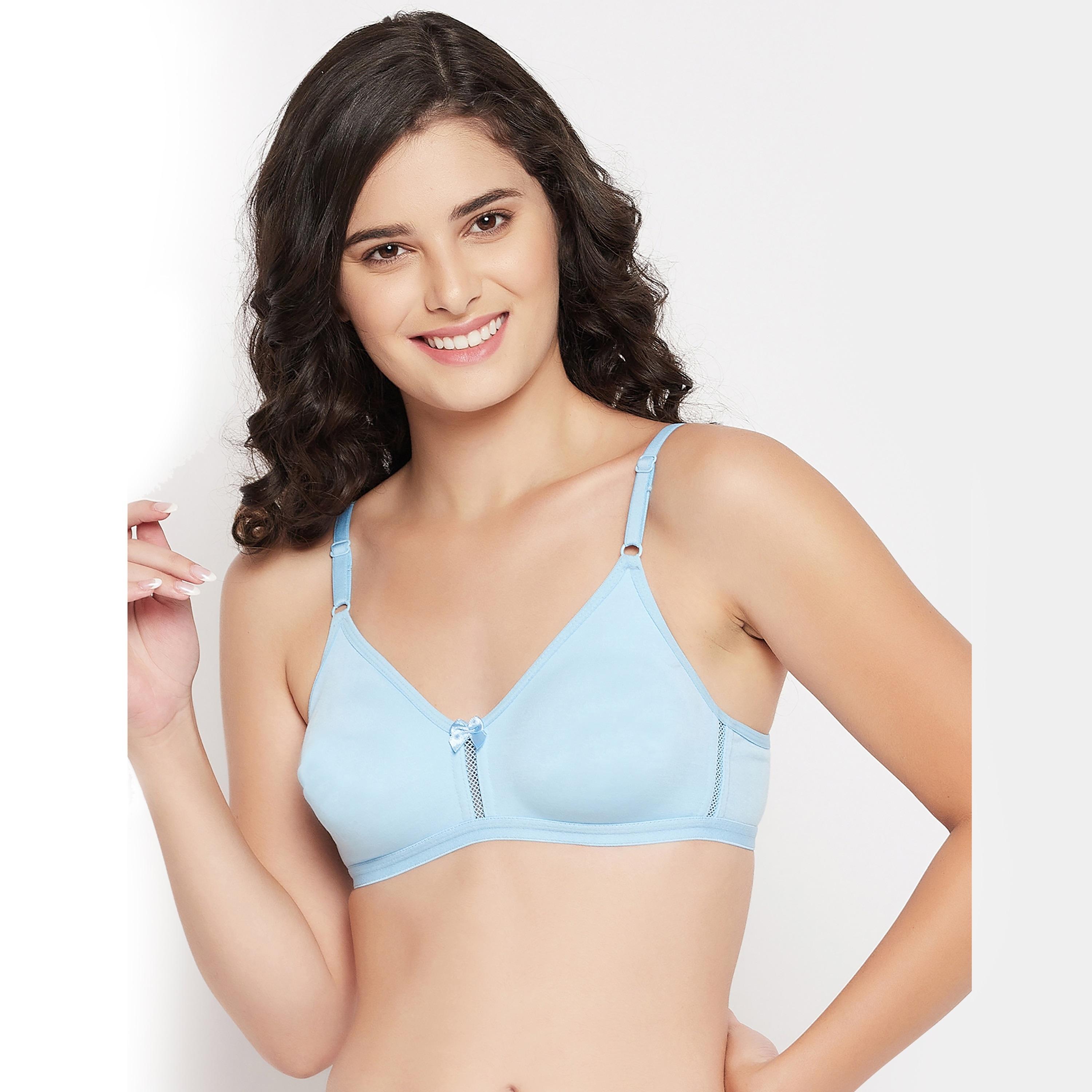 Clovia Pack of 3 Smoothie Non-Padded Non-Wired Full Coverage Women's Bra Cotton Rich in Multicolour-women-clothing-lingerie-bras-image-14