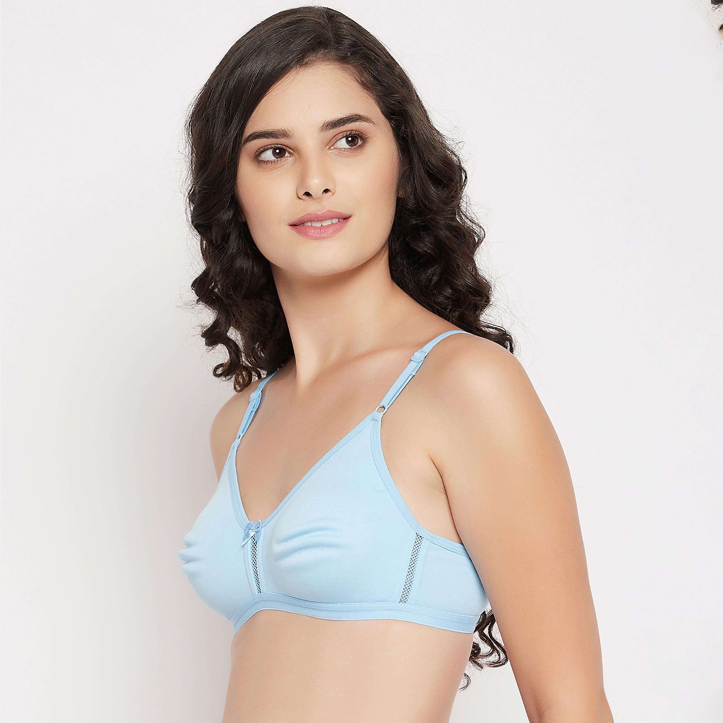 Clovia Pack of 3 Smoothie Non-Padded Non-Wired Full Coverage Women's Bra Cotton Rich in Multicolour-women-clothing-lingerie-bras-image-15