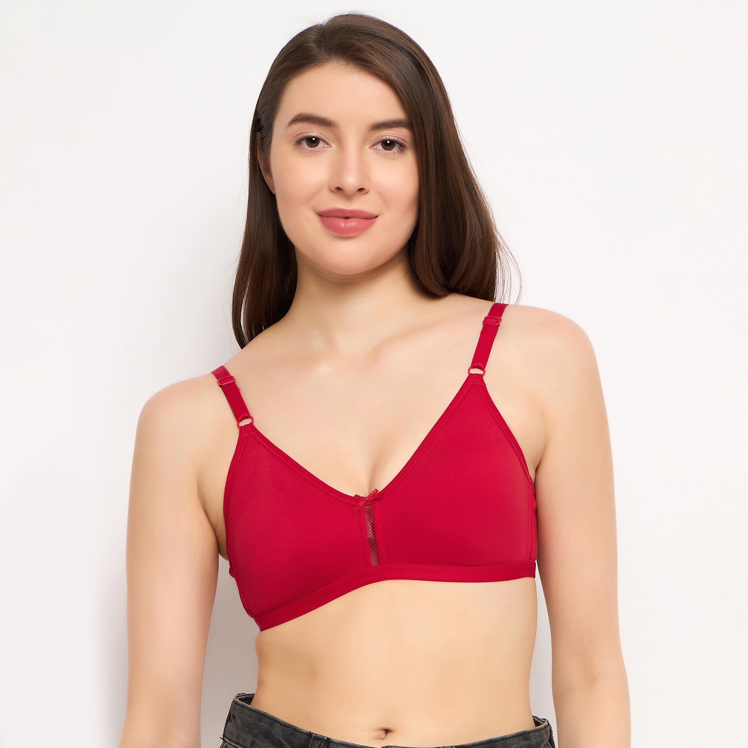 Clovia Pack of 3 Smoothie Non-Padded Non-Wired Full Coverage Women's Bra Cotton Rich in Multicolour-women-clothing-lingerie-bras-image-4