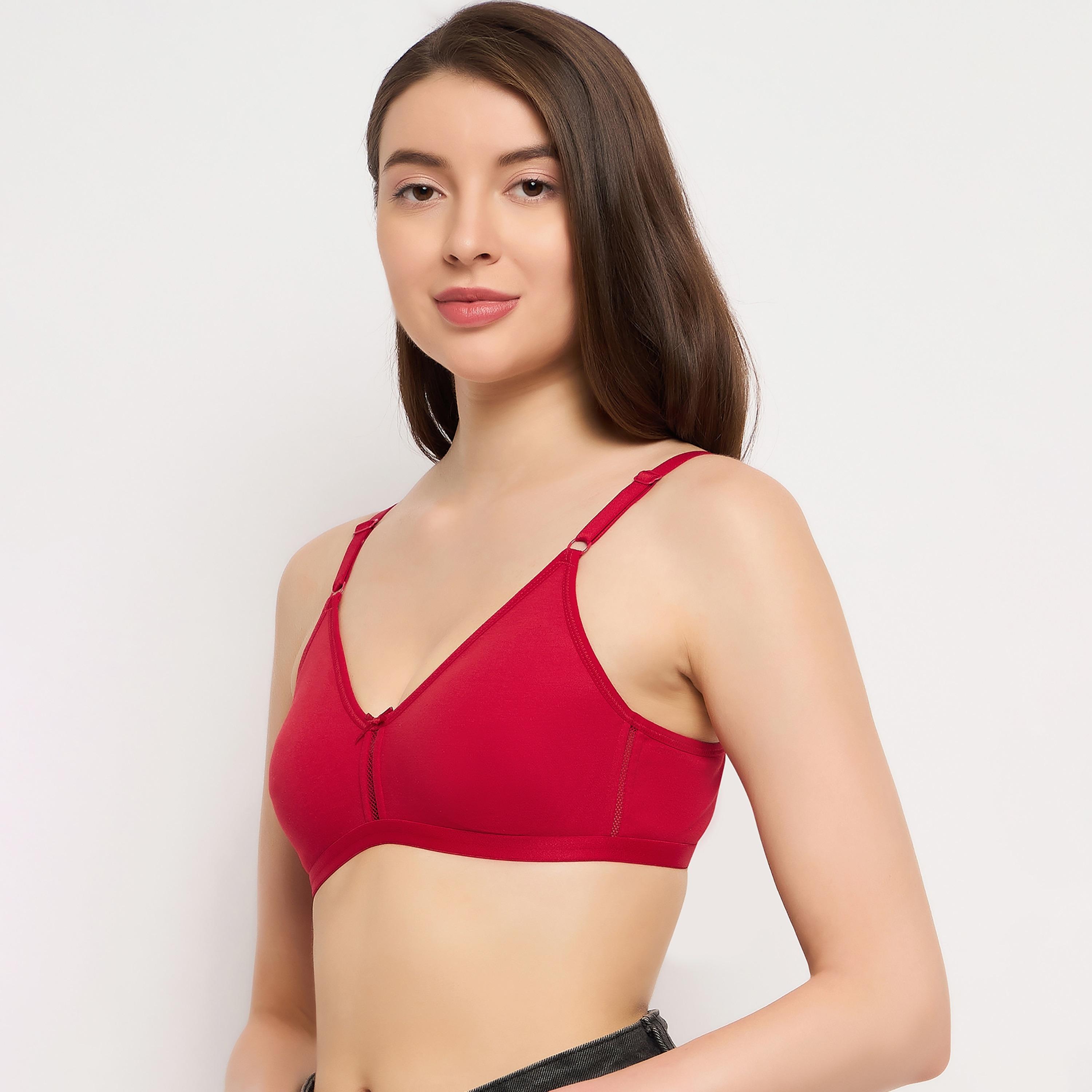 Clovia Pack of 3 Smoothie Non-Padded Non-Wired Full Coverage Women's Bra Cotton Rich in Multicolour-women-clothing-lingerie-bras-image-5