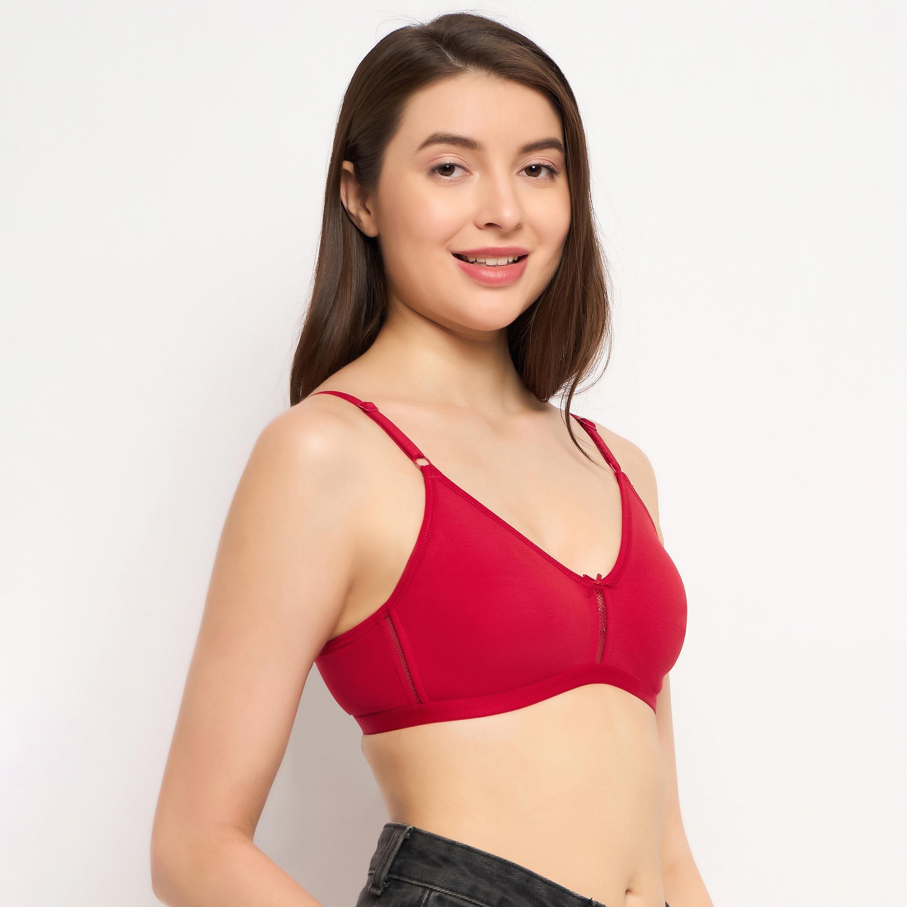 Clovia Pack of 3 Smoothie Non-Padded Non-Wired Full Coverage Women's Bra Cotton Rich in Multicolour-women-clothing-lingerie-bras-image-6