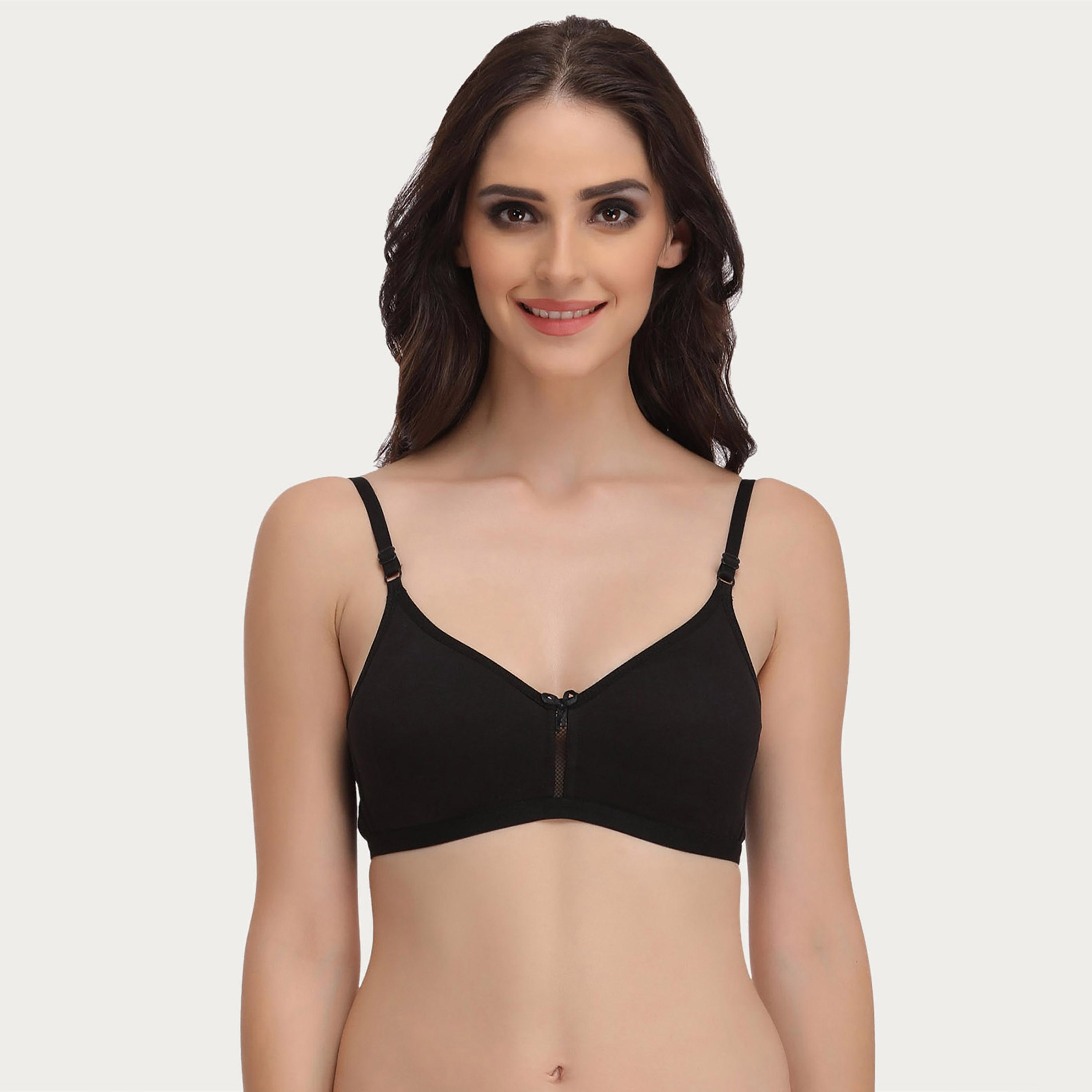 Clovia Pack of 3 Smoothie Non-Padded Non-Wired Full Coverage Women's Bra Cotton Rich in Multicolour-women-clothing-lingerie-bras-image-9