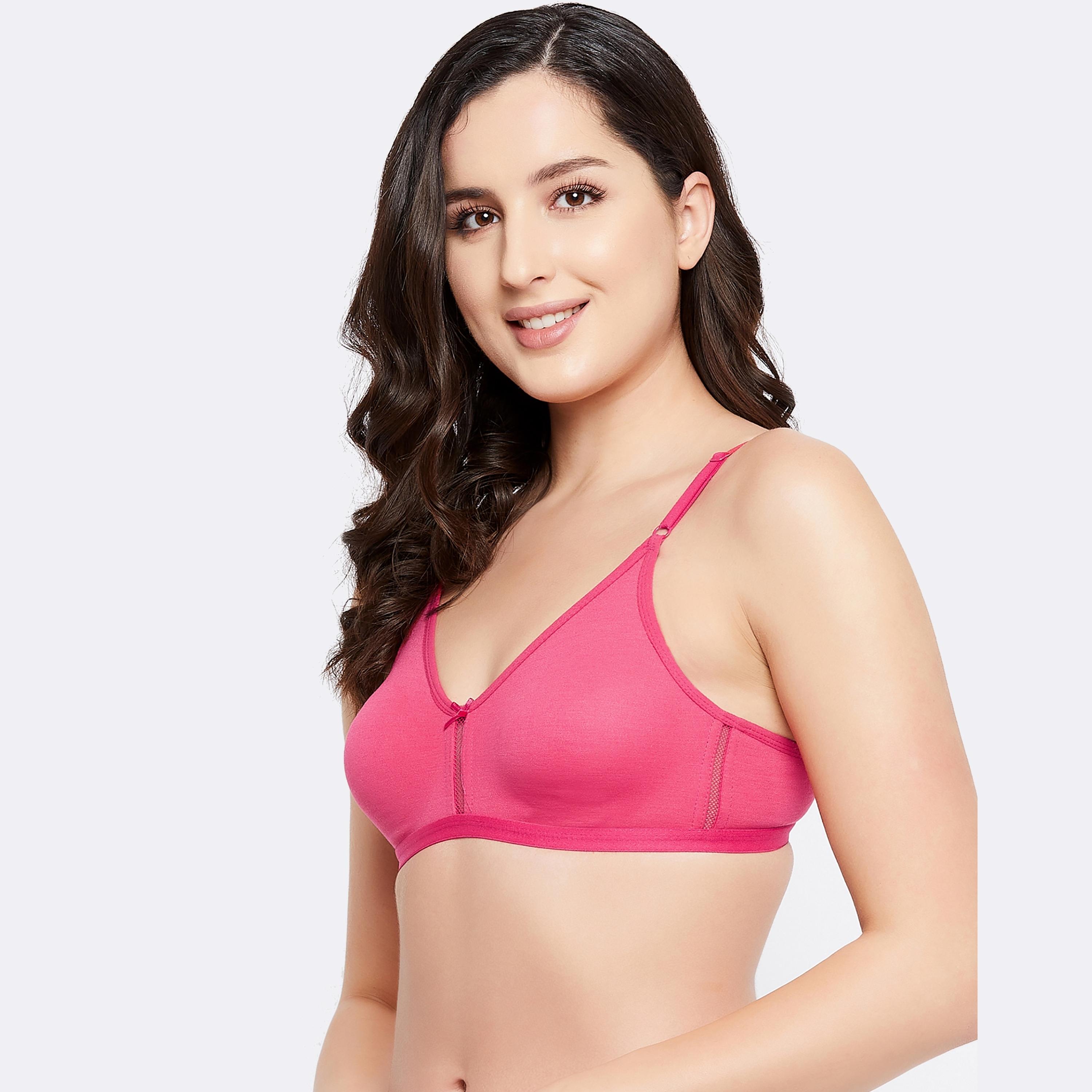 Clovia Pack of 3 Smoothie Non-Padded Non-Wired Full Coverage Women's Bra Cotton Rich in Multicolour-women-clothing-lingerie-bras-image-3