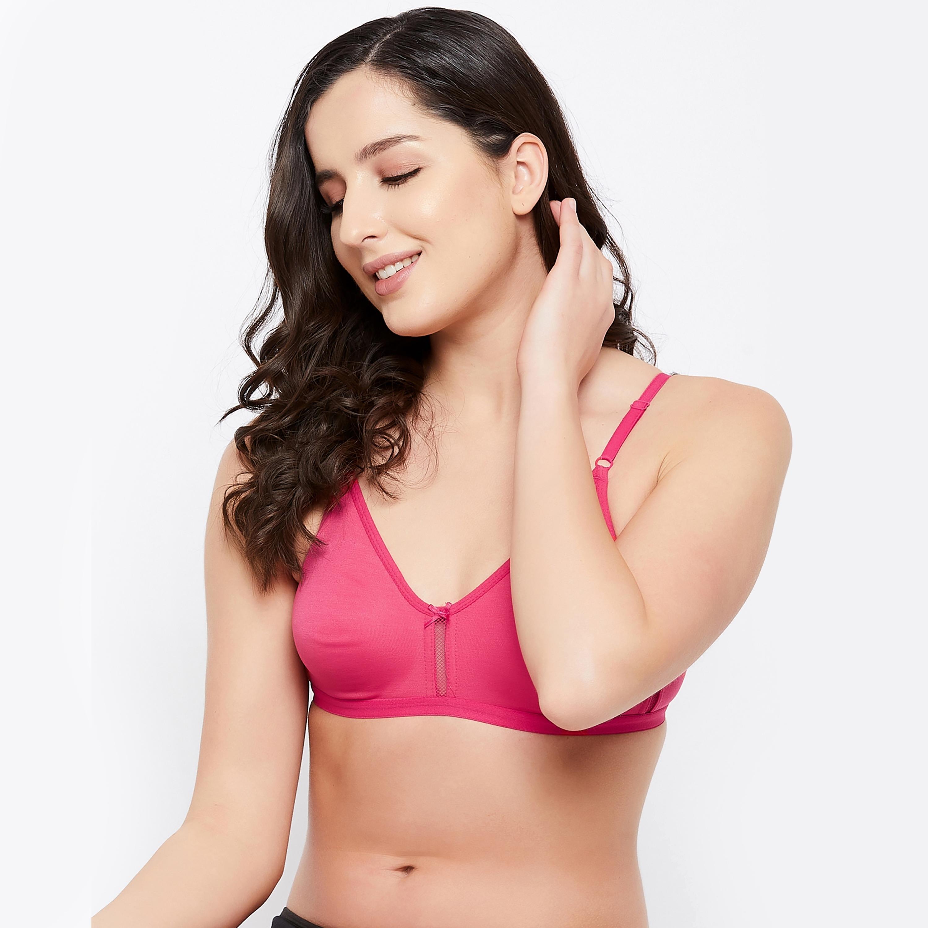 Clovia Pack of 3 Smoothie Non-Padded Non-Wired Full Coverage Women's Bra Cotton Rich in Multicolour-women-clothing-lingerie-bras-image-4