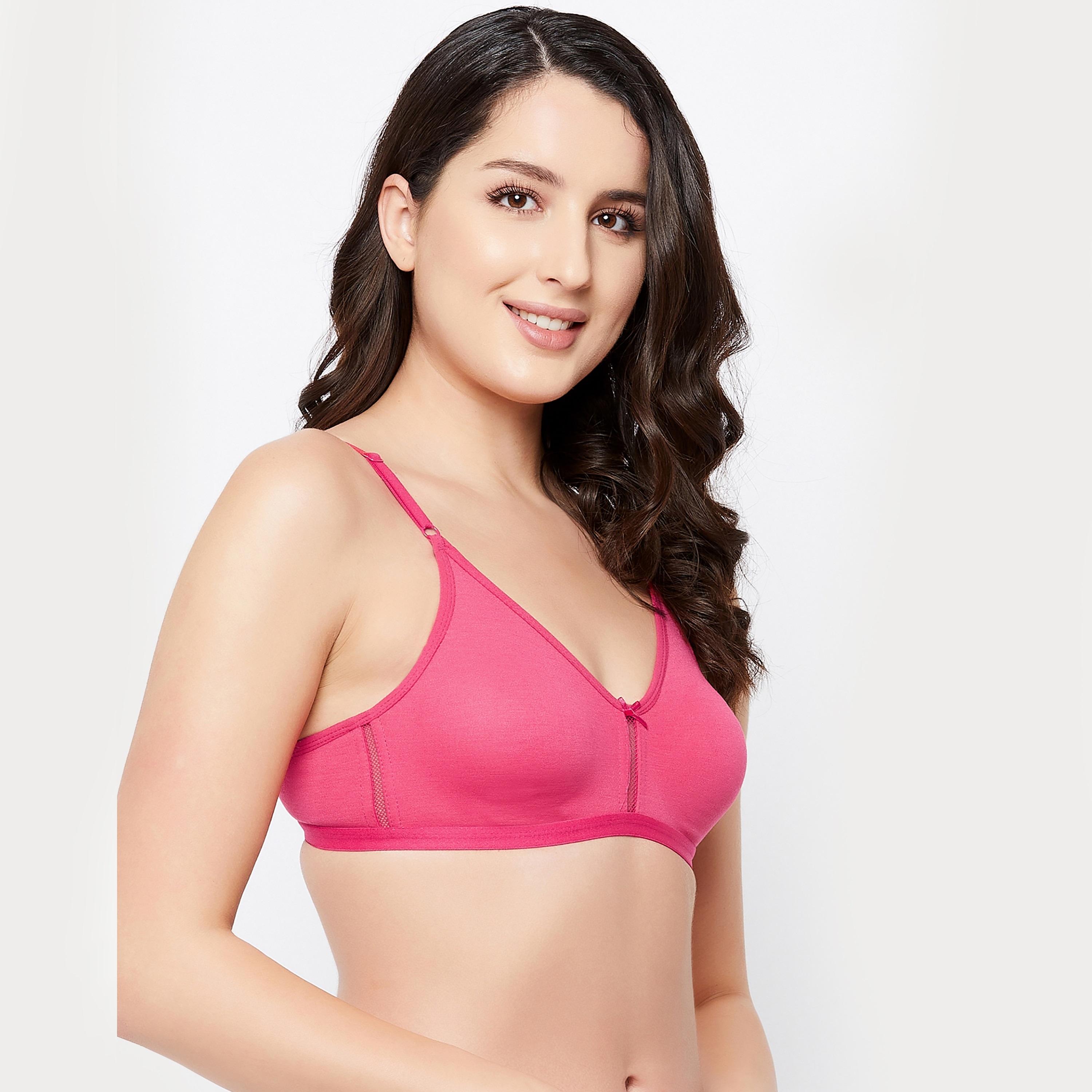 Clovia Pack of 3 Smoothie Non-Padded Non-Wired Full Coverage Women's Bra Cotton Rich in Multicolour-women-clothing-lingerie-bras-image-5