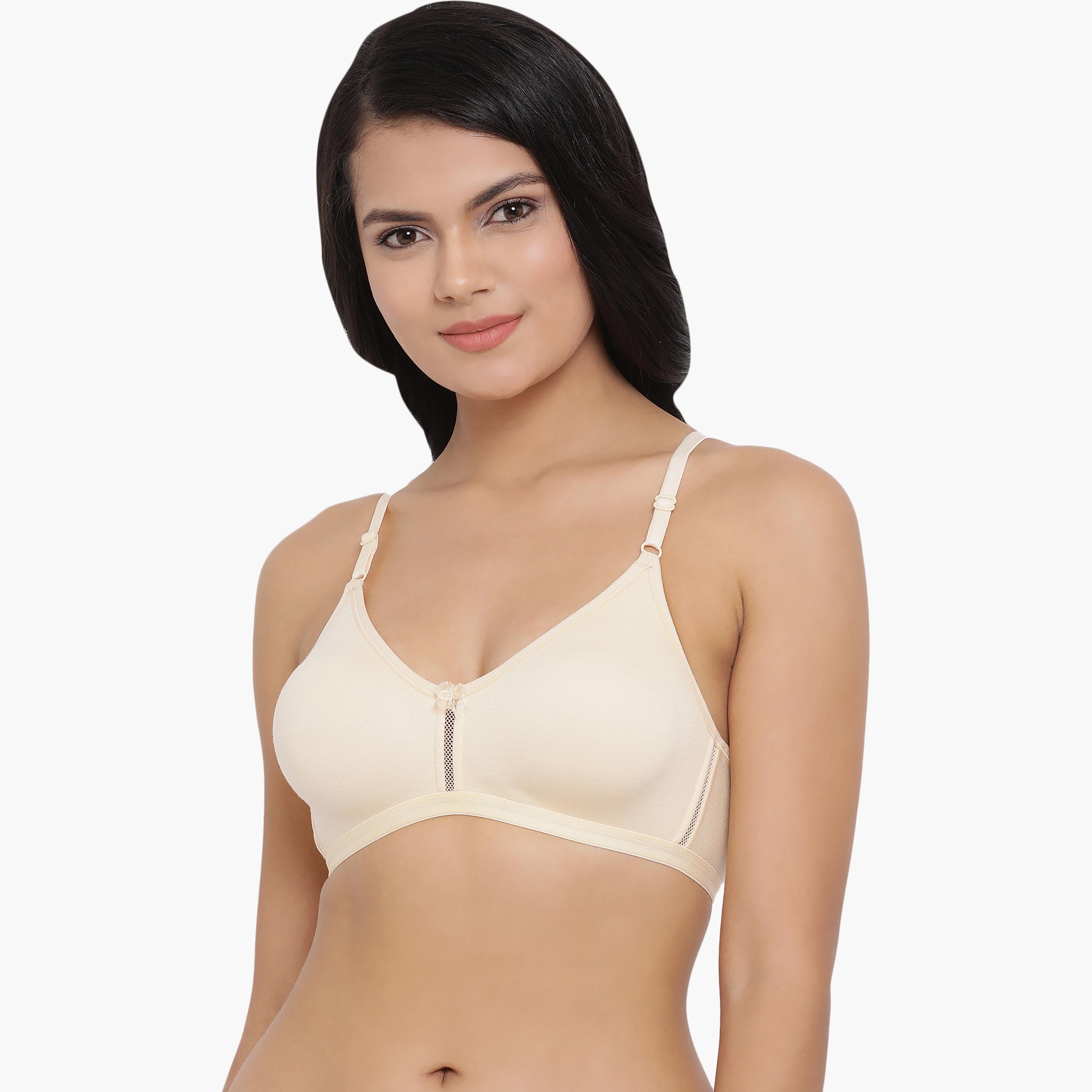 Clovia Pack of 3 Smoothie Non-Padded Non-Wired Full Coverage Women's Bra Cotton Rich in Multicolour-women-clothing-lingerie-bras-image-8