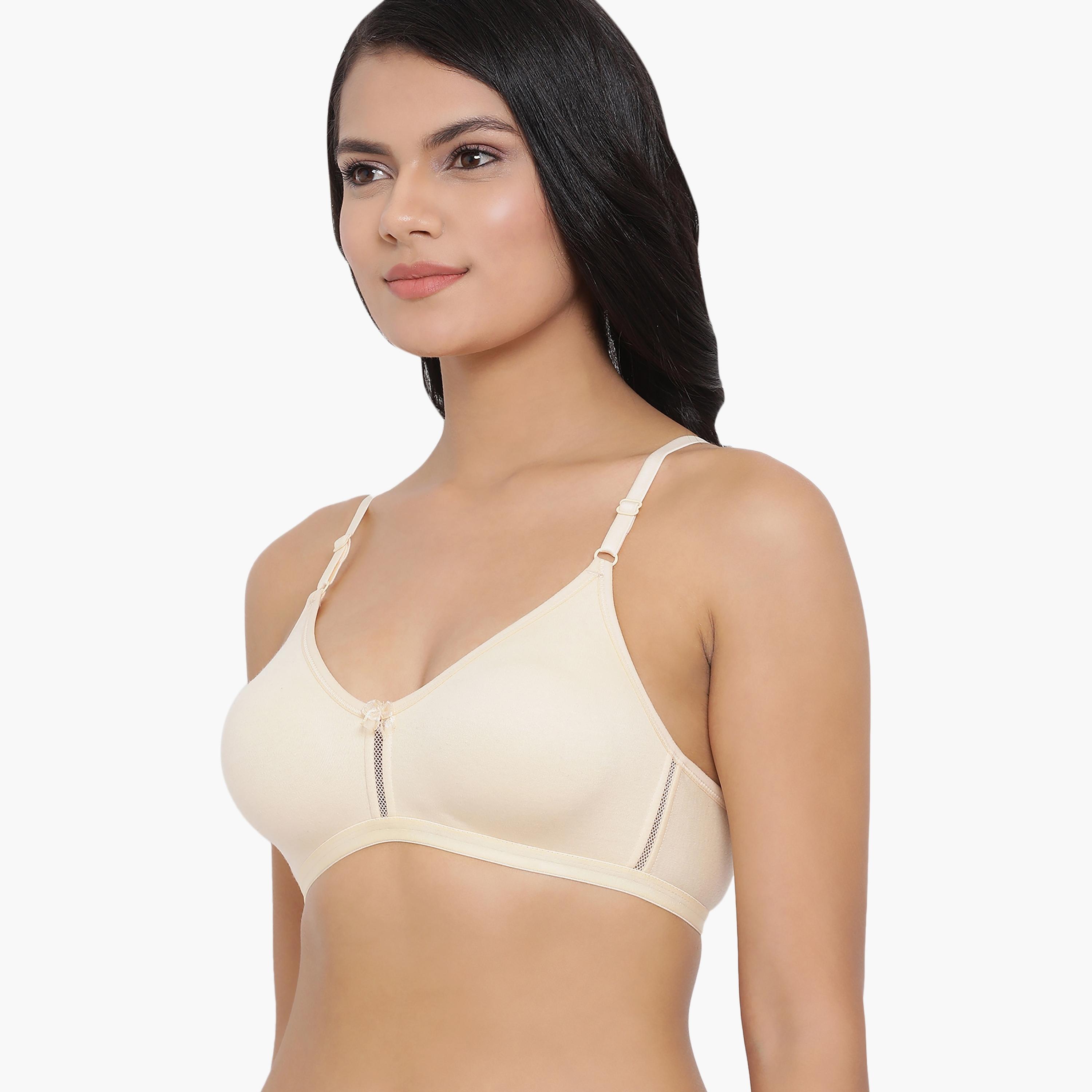 Clovia Pack of 3 Smoothie Non-Padded Non-Wired Full Coverage Women's Bra Cotton Rich in Multicolour-women-clothing-lingerie-bras-image-9