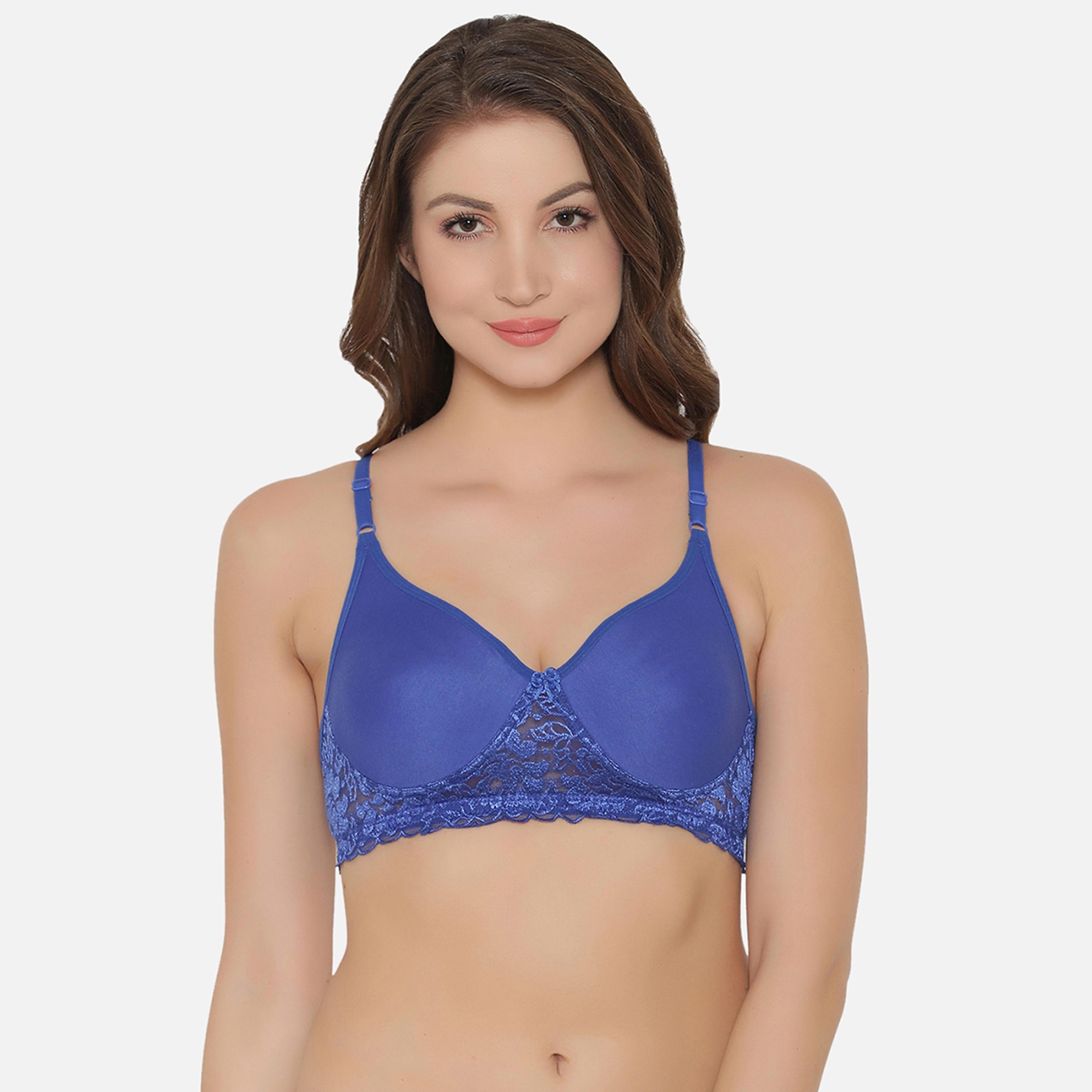 Clovia Pack of 3 Non-Wired Full Coverage Spacer Cup T-shirt Women's Bra Cotton Rich in Multicolour-women-clothing-lingerie-bras-image-10