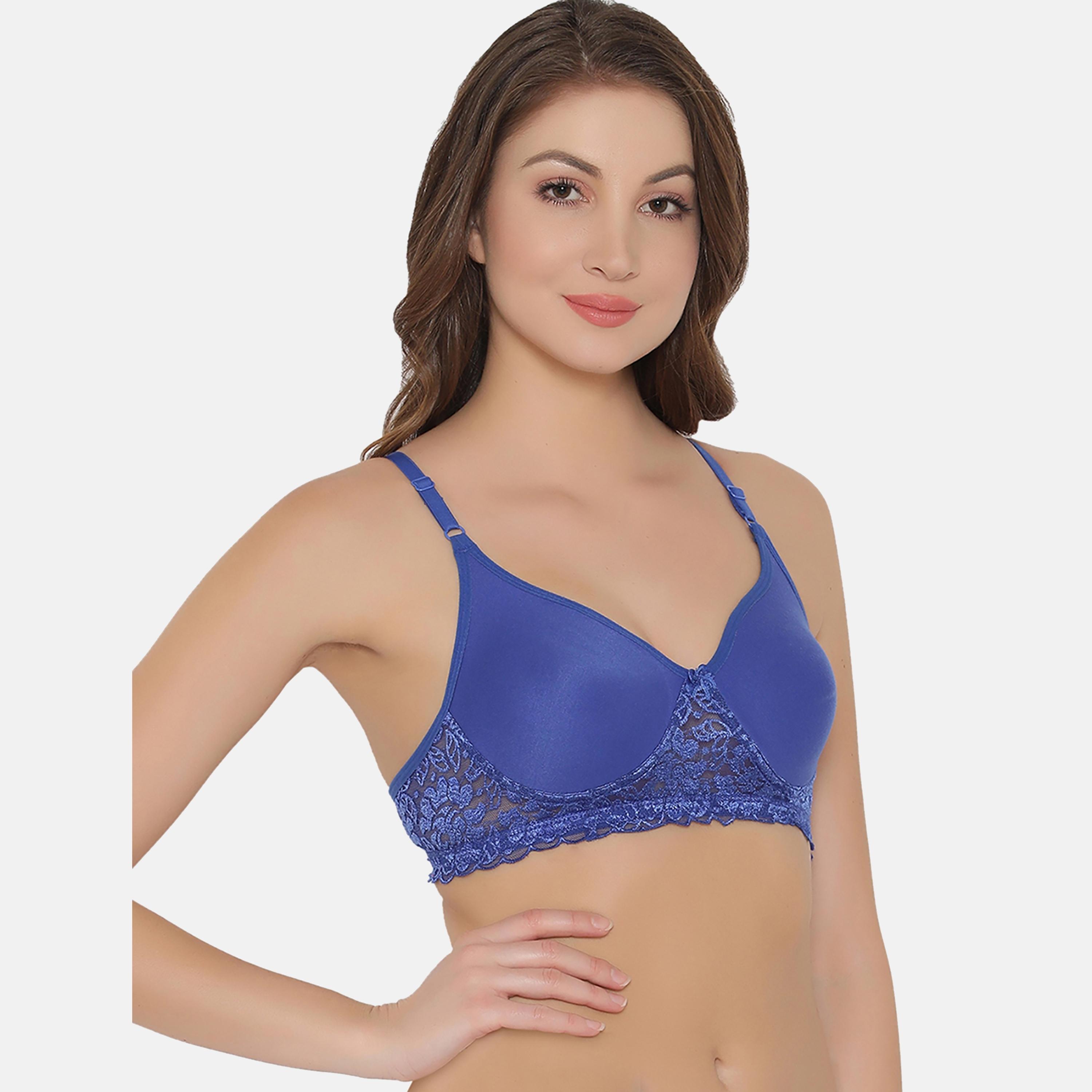 Clovia Pack of 3 Non-Wired Full Coverage Spacer Cup T-shirt Women's Bra Cotton Rich in Multicolour-women-clothing-lingerie-bras-image-11