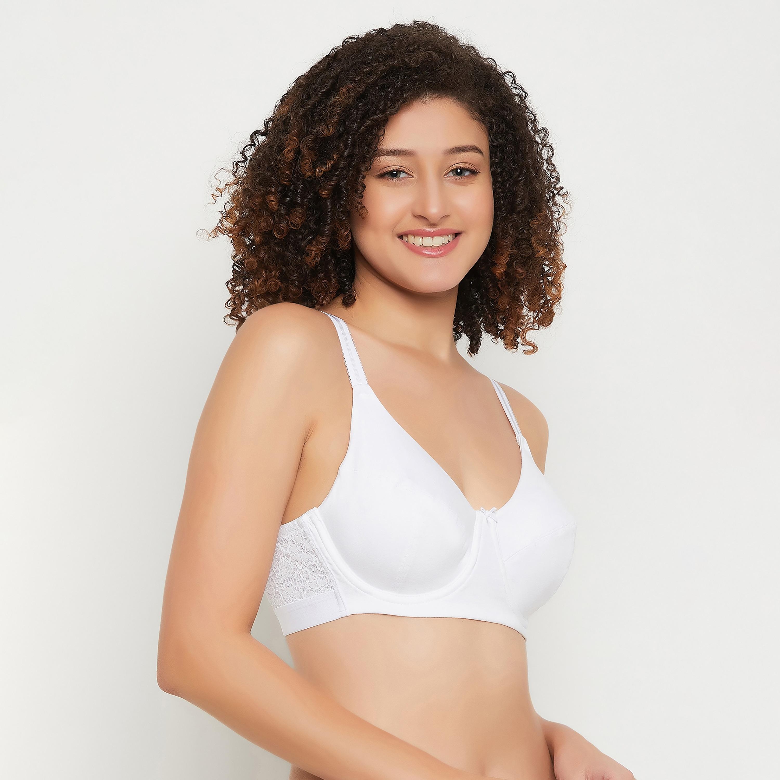 مجموعة من 3 حمالات صدر نسائية كاملة الحجم غير مبطنة بسلك قطنية متعددة الألوان-women-clothing-lingerie-bras-image-11