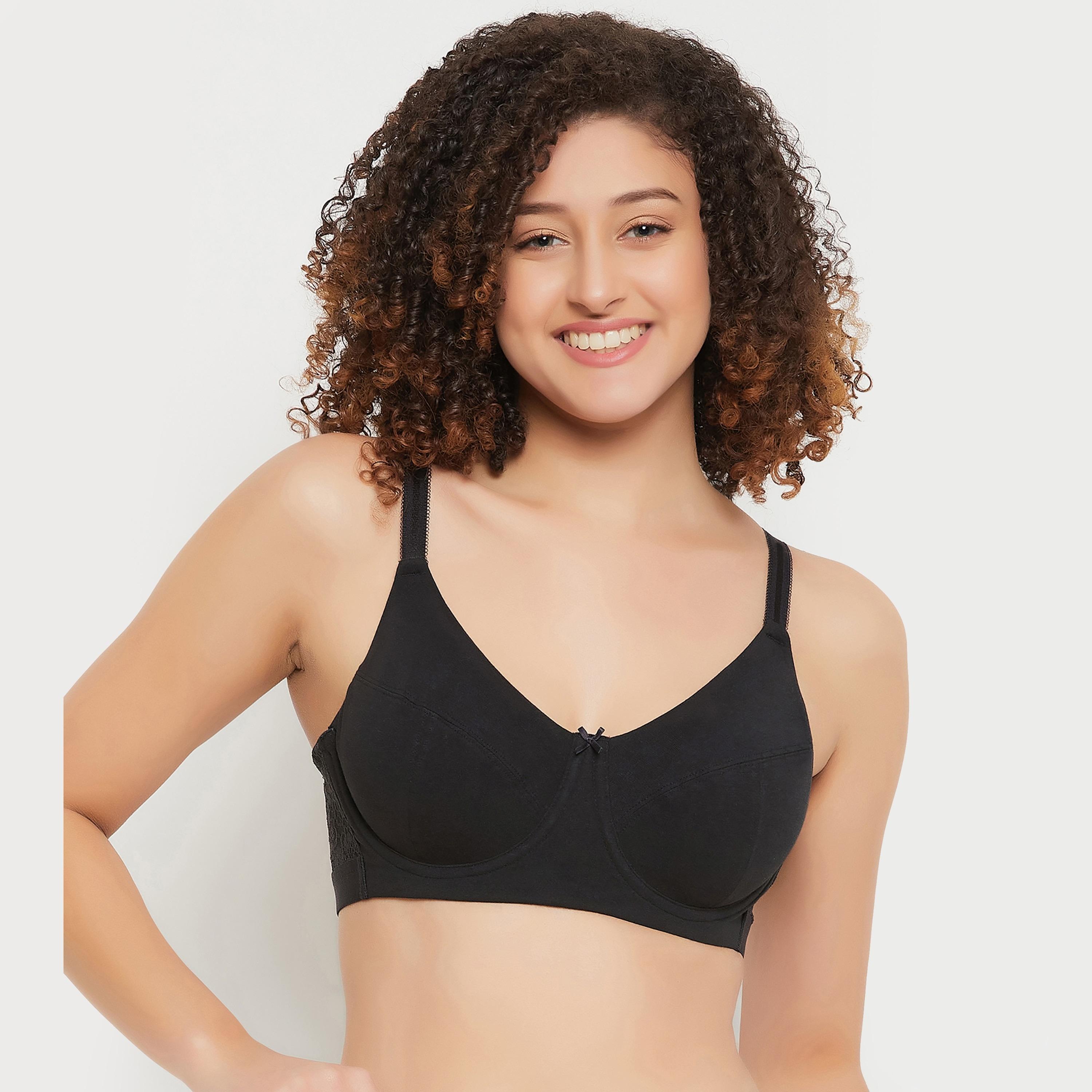 مجموعة من 3 حمالات صدر نسائية كاملة الحجم غير مبطنة بسلك قطنية متعددة الألوان-women-clothing-lingerie-bras-image-4